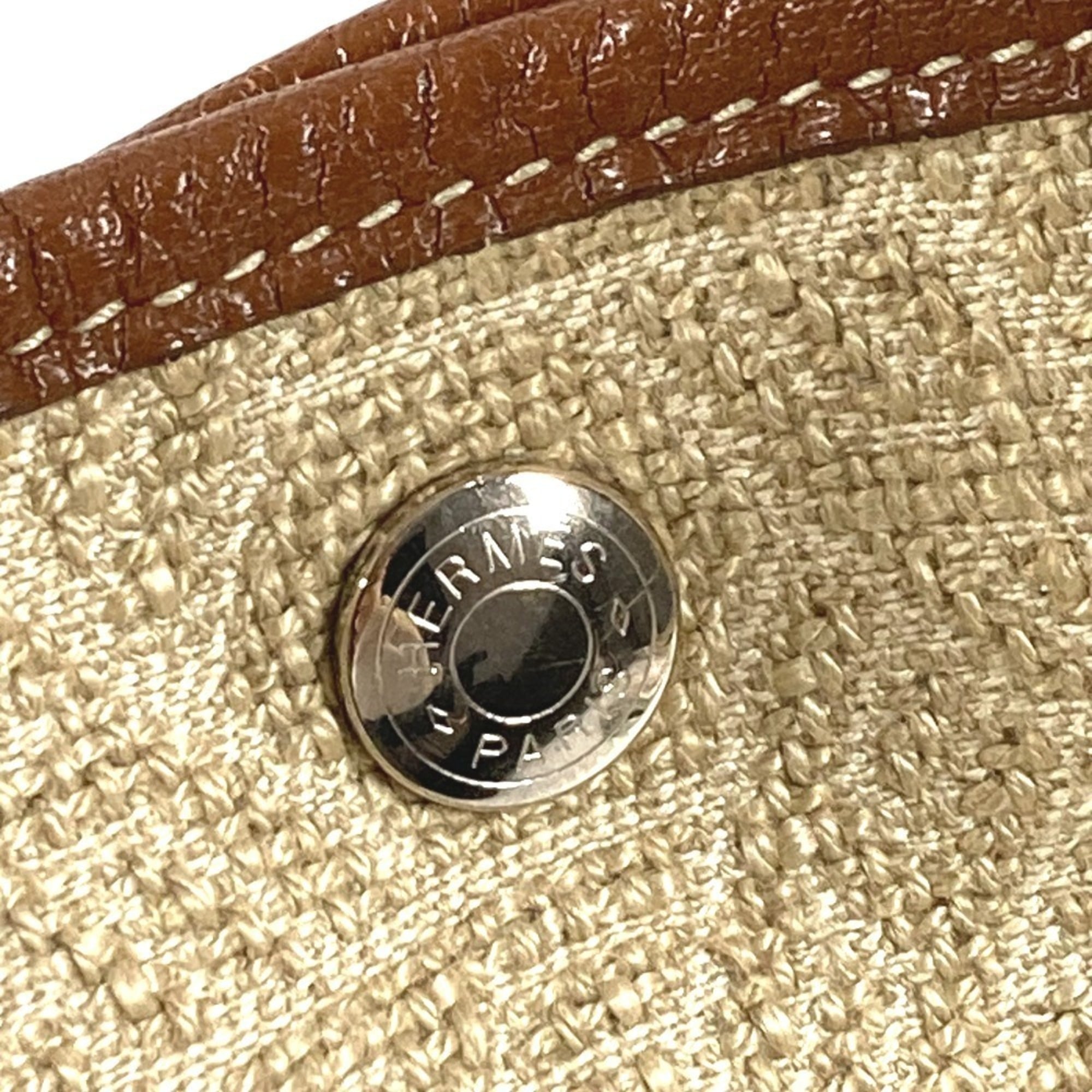 Hermes Beige Toile So H Boston Bag Shoulder Bag Tote Bag (Pre-Owned)