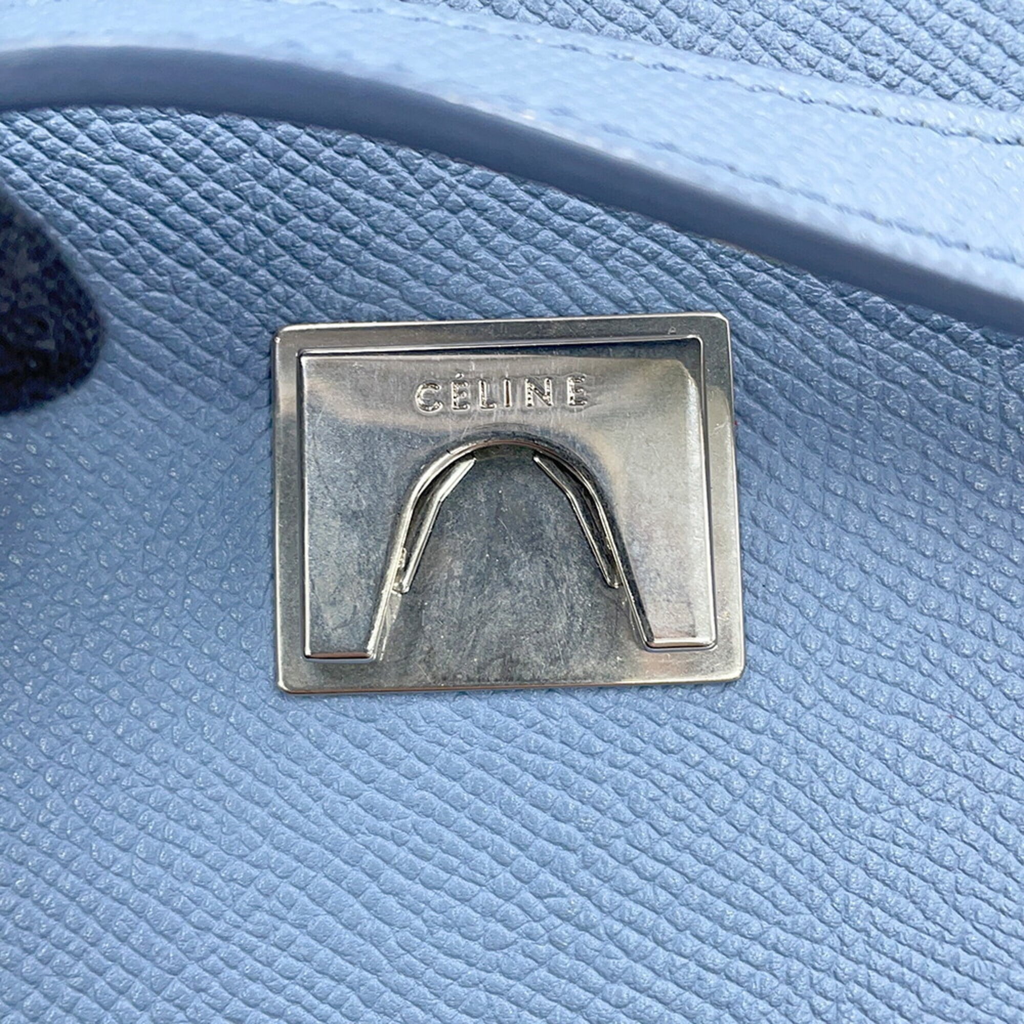Celine Blue Leather Handbag Shoulder Bag (Pre-Owned)