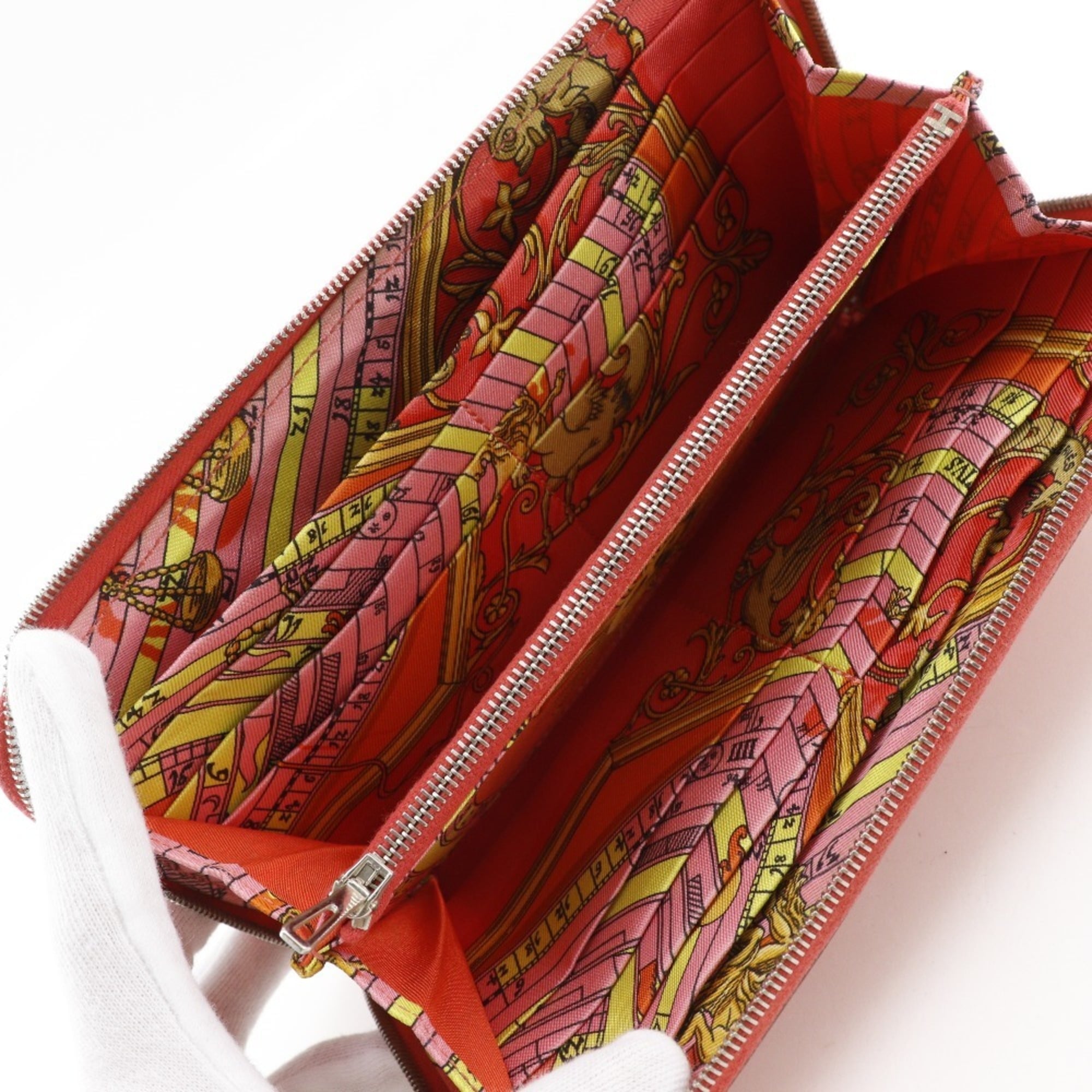 Hermes Pink Rose Jaipur Epsom Leather Long Wallet (Bi-Fold) (Pre-Owned)
