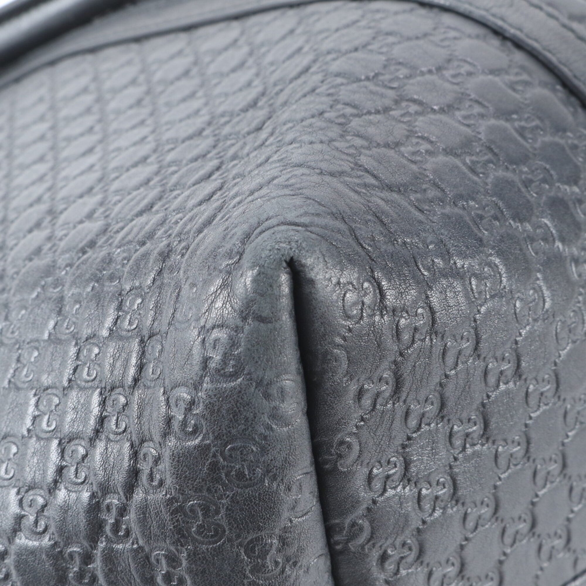 Gucci Microguccissima Black Leather Shoulder Bag Tote Bag (Pre-Owned)