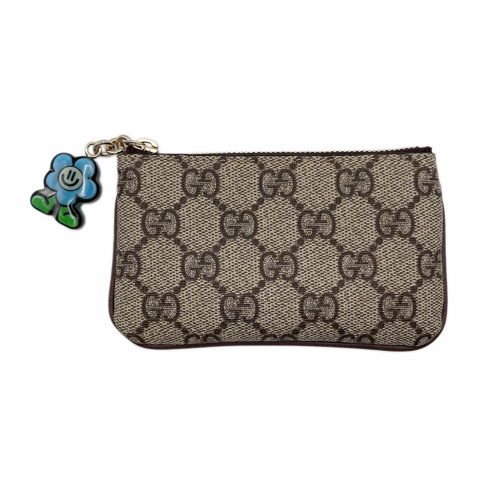 Gucci Brown Pvc Coated Canvas Fabric Coin Purse/Coin Case (Pre-Owned)