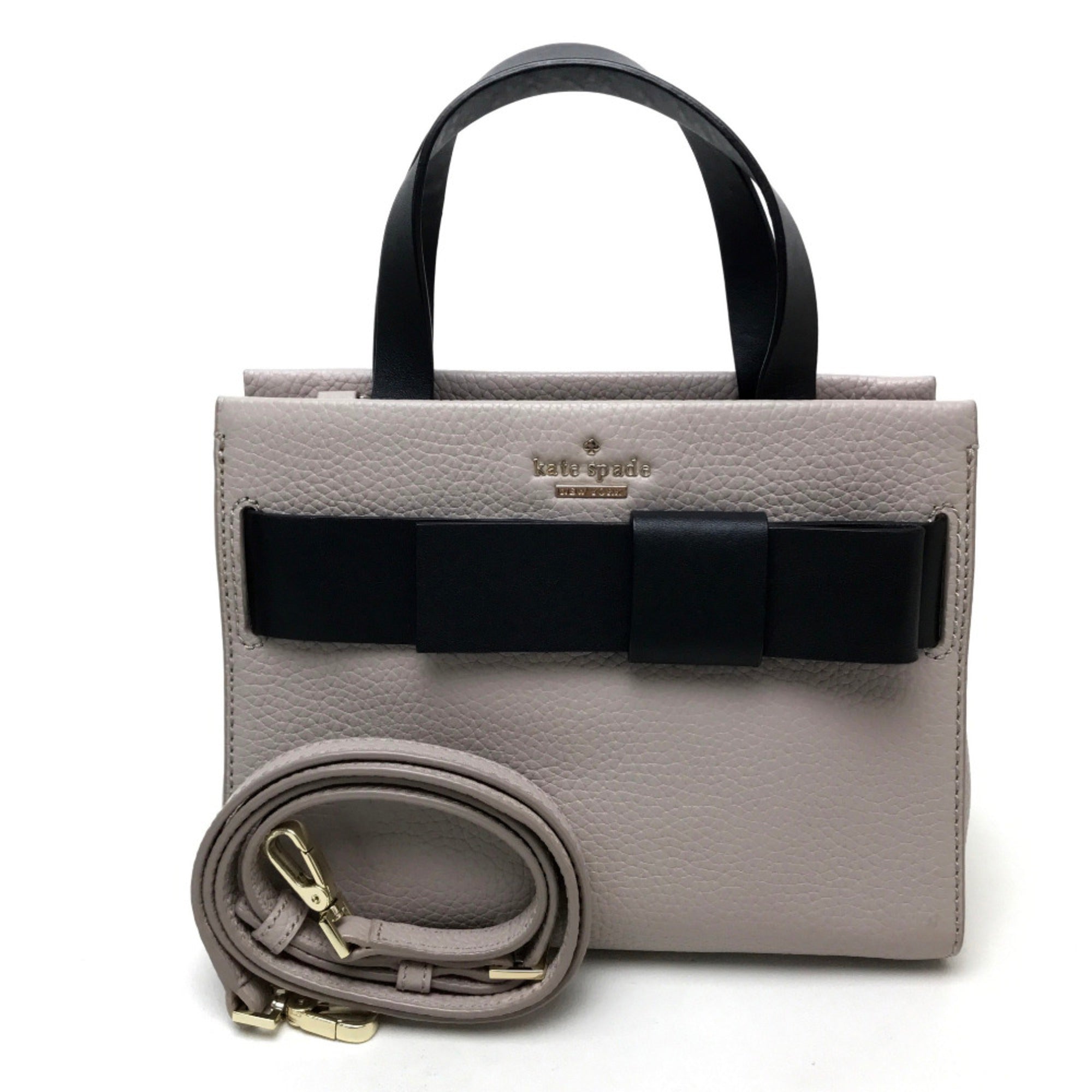 Kate Spade Gray Leather Handbag (Pre-Owned)