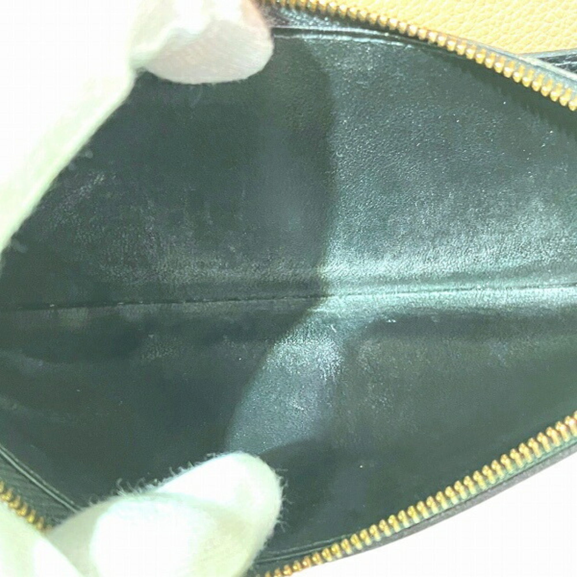 Louis Vuitton Noir Leather Long Wallet (Bi-Fold) (Pre-Owned)