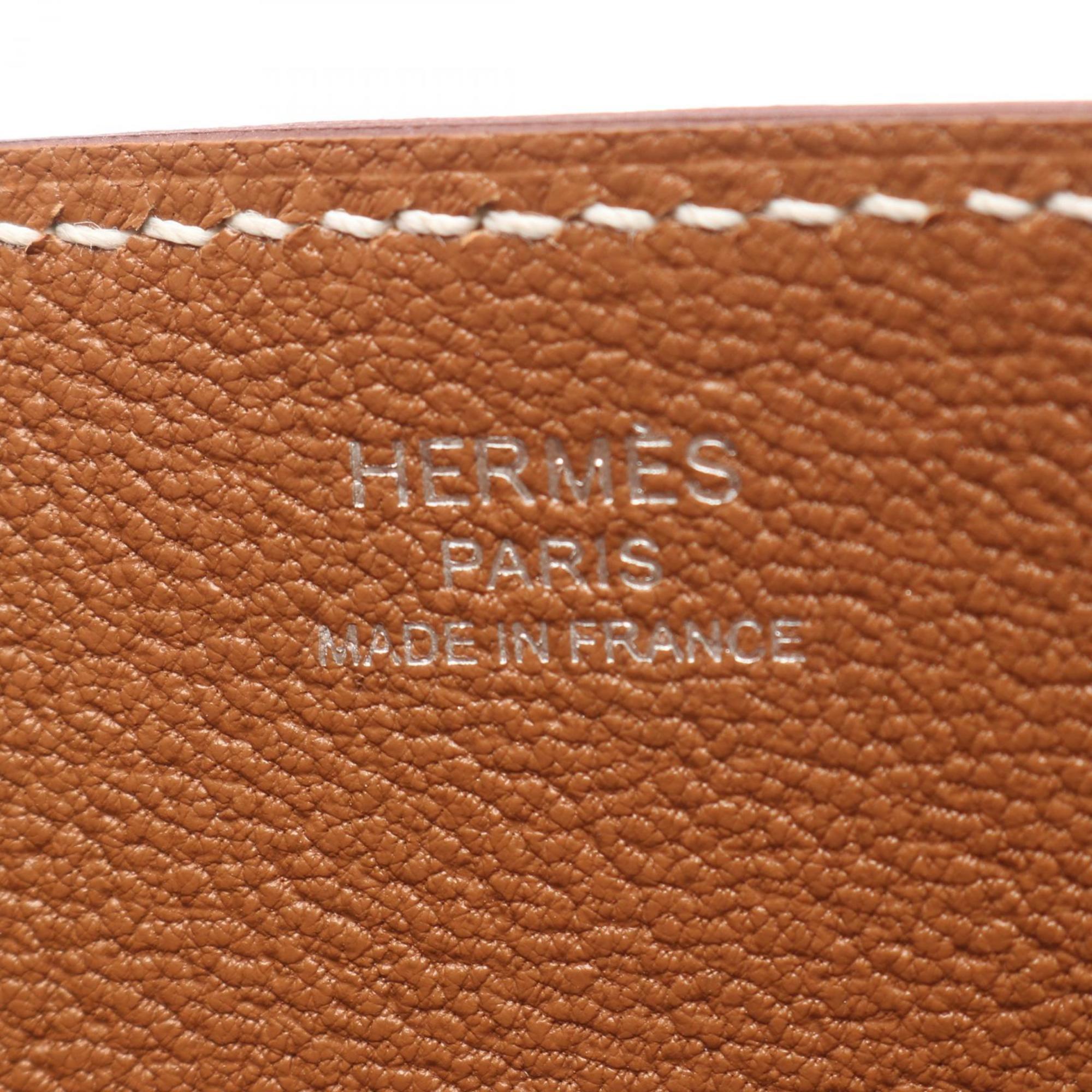 Hermes Brown Gold Togo Leather Leather Handbag Shoulder Bag (Pre-Owned)