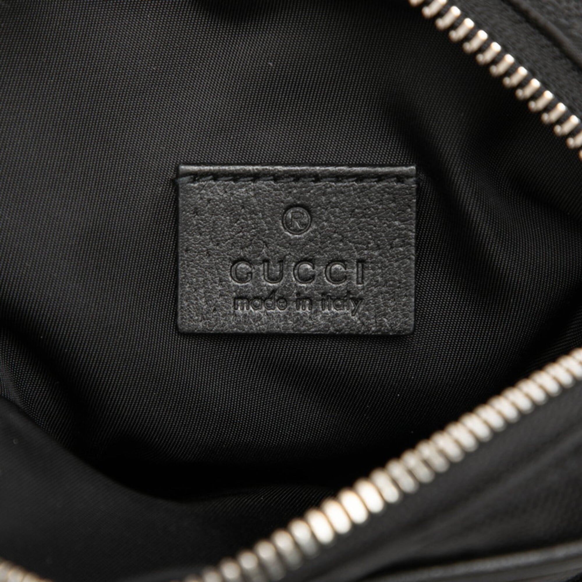 Gucci Black Nylon Leather Shoulder Bag (Pre-Owned)