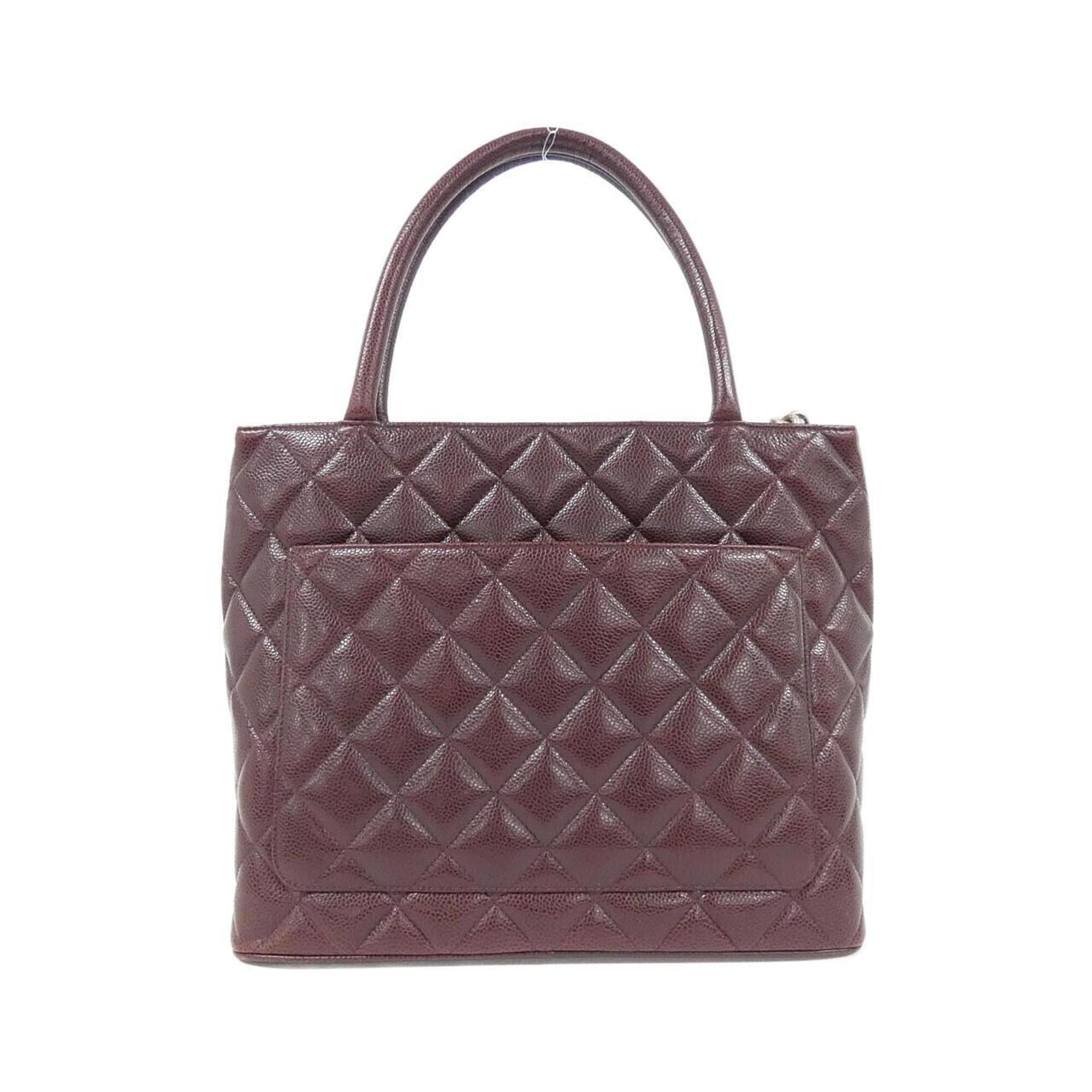 Chanel Bordeaux Grained Calfskin Handbag (Pre-Owned)