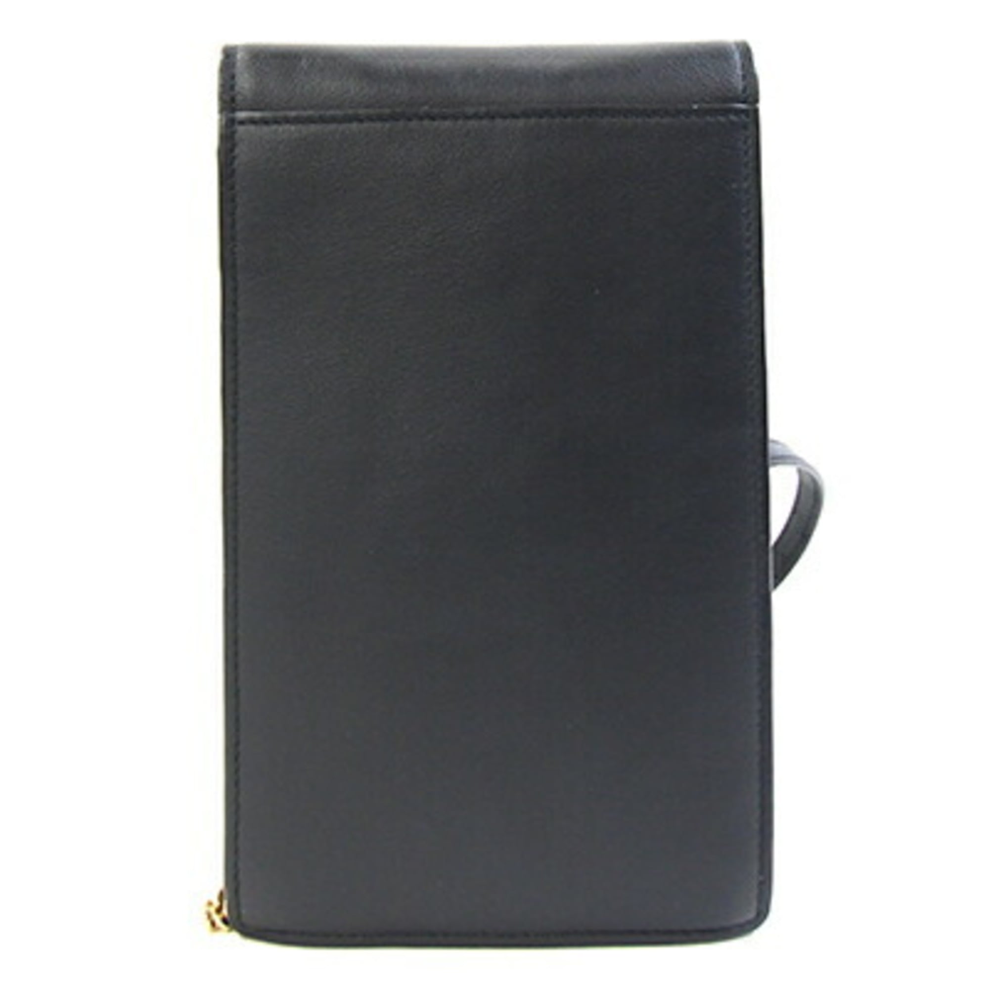 Fendi Black Leather Pochette Shoulder Bag (Pre-Owned)