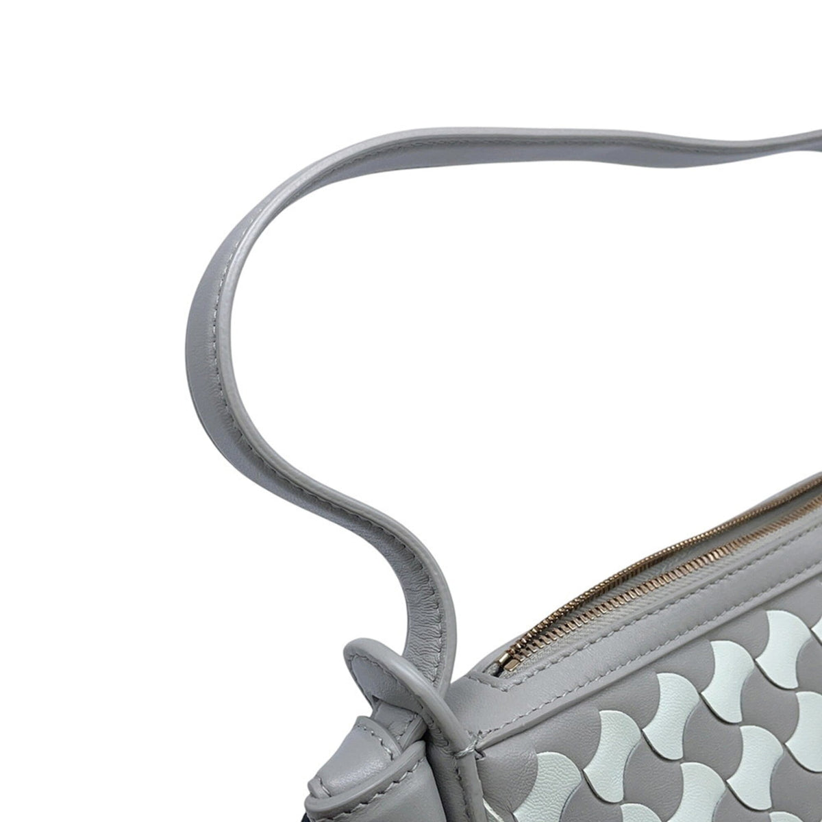 Bottega Veneta Grayish Ivory Leather Handbag (Pre-Owned)