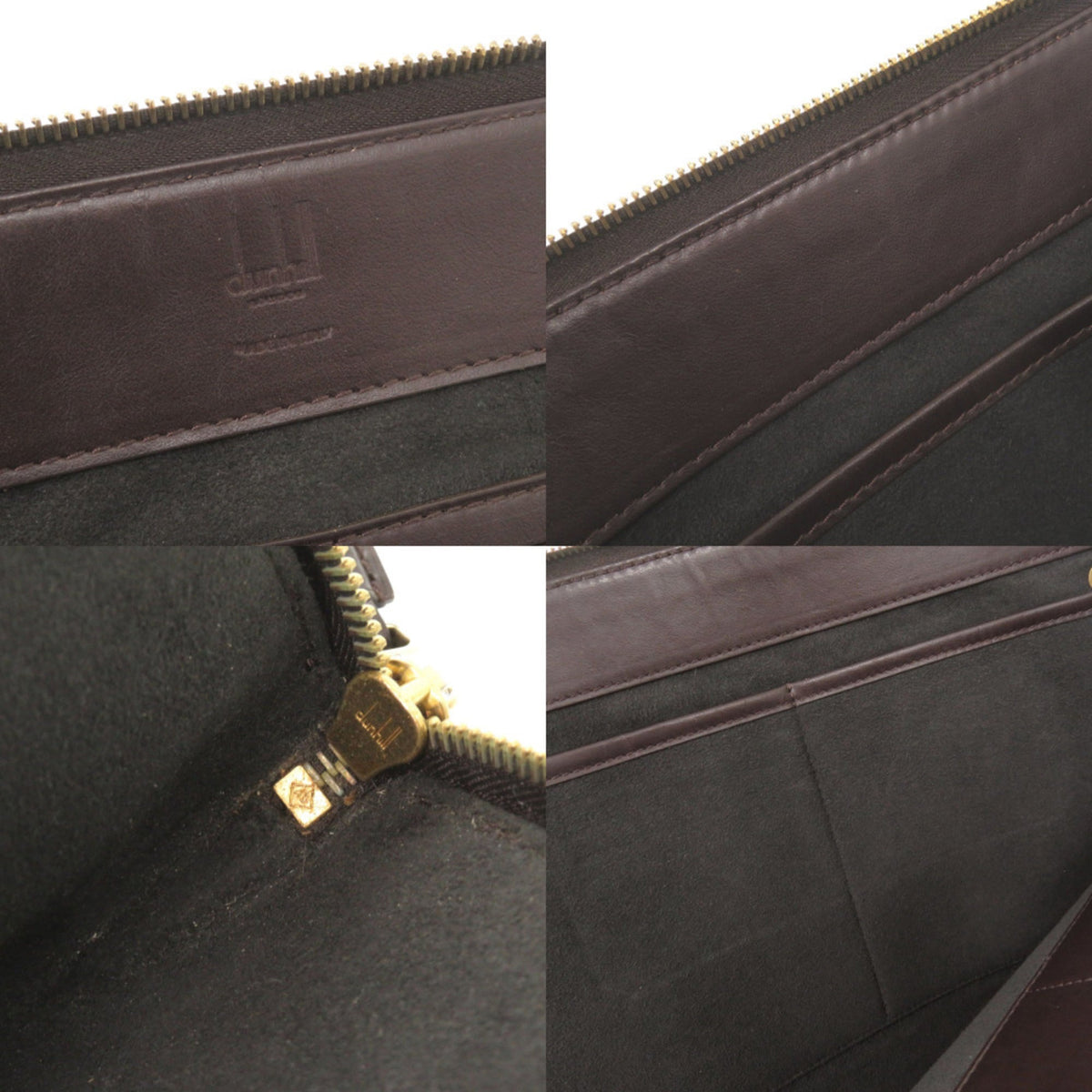 Dunhill Brown Leather Clutch Bag (Pre-Owned)