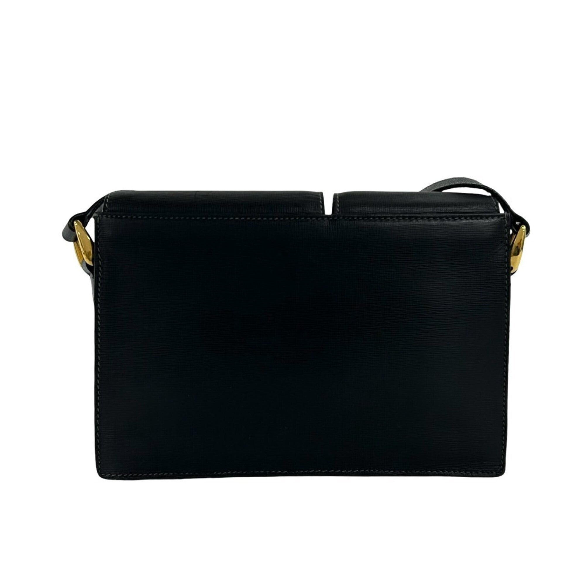 Gucci Black Leather Pochette Shoulder Bag (Pre-Owned)