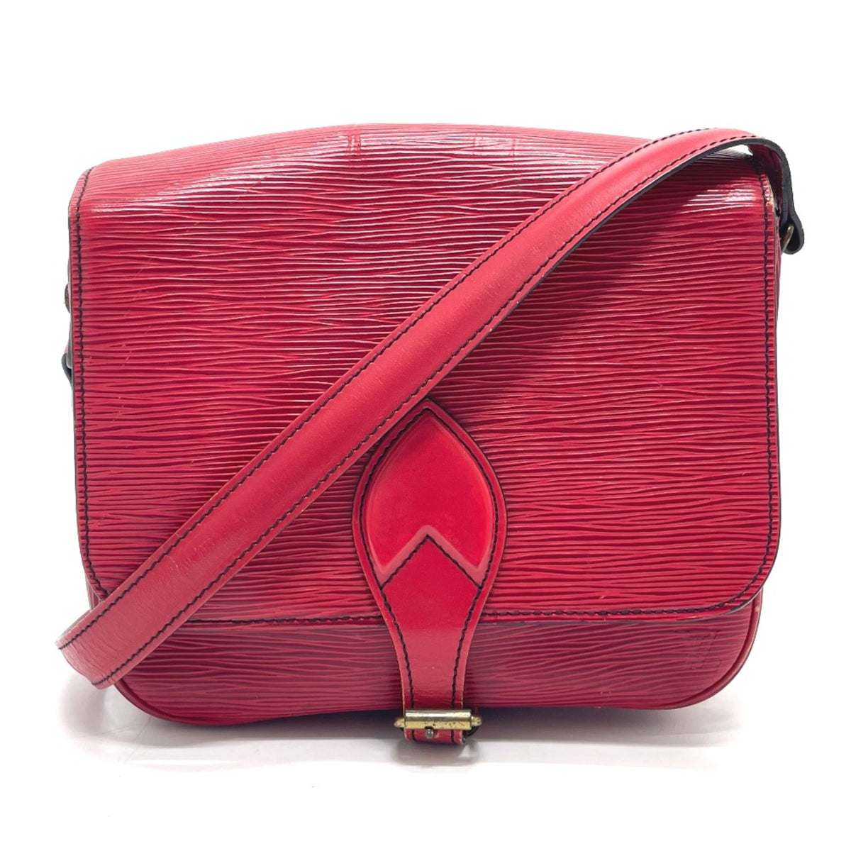 Louis Vuitton Red Leather Shoulder Bag (Pre-Owned)