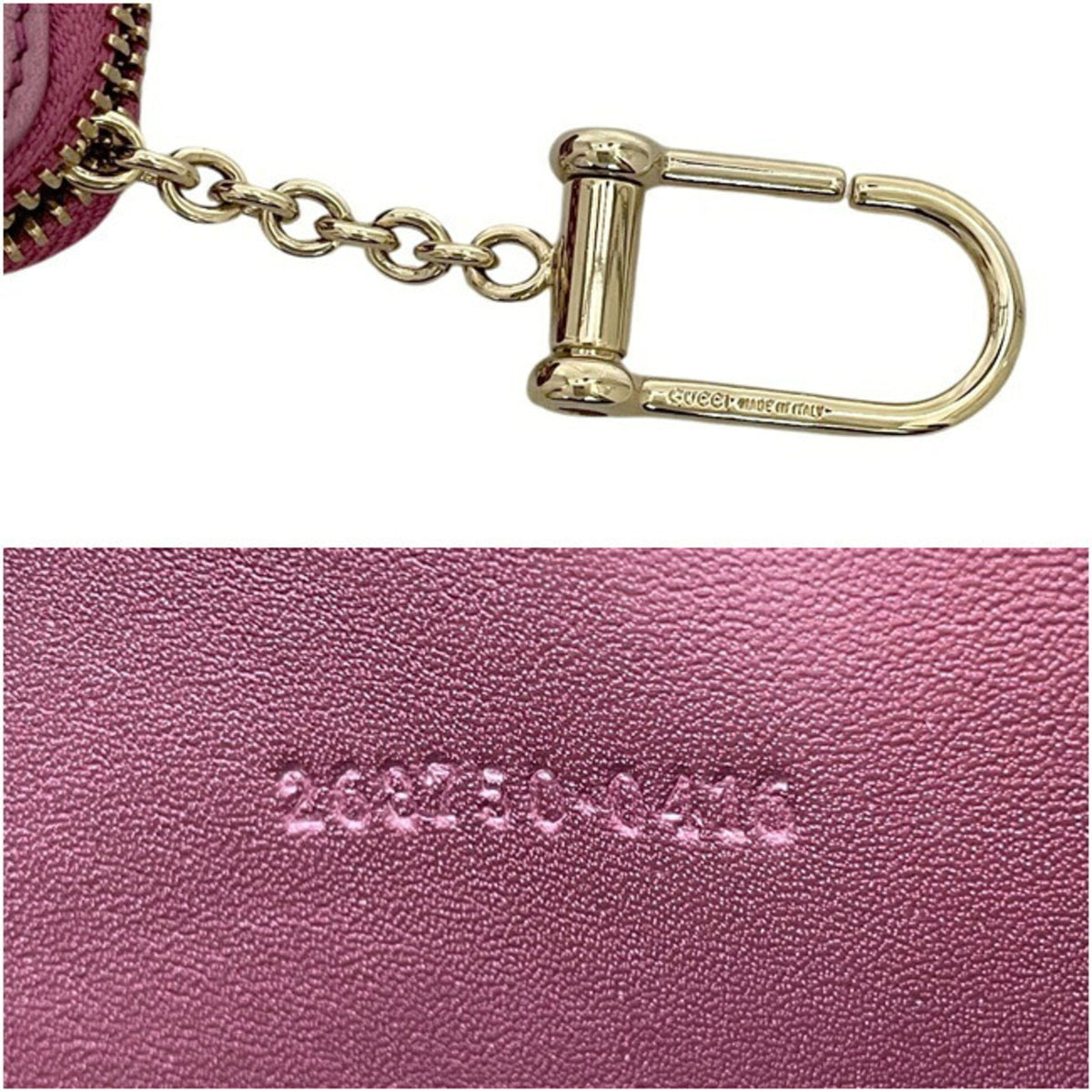 Gucci Pink Leather Coin Purse/Coin Case (Pre-Owned)