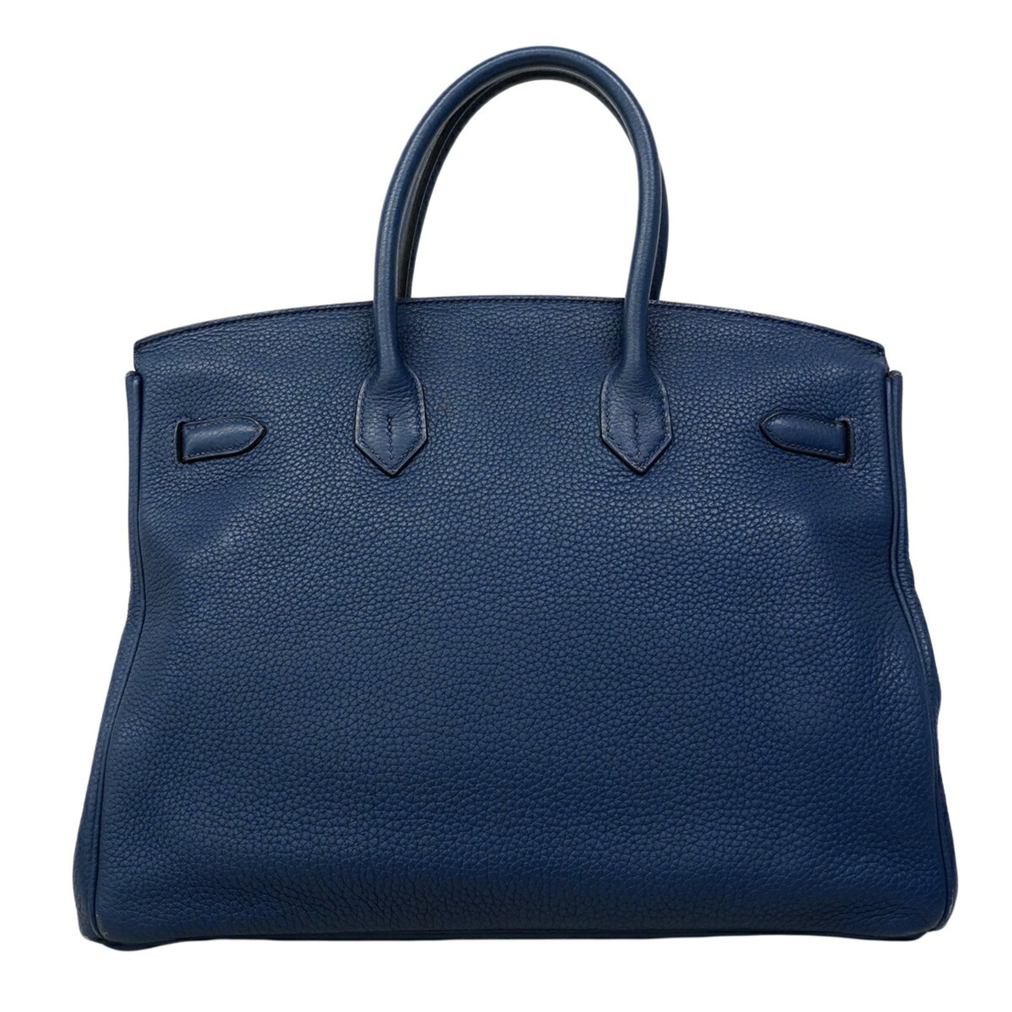 Hermes Blue Togo Leather Handbag (Pre-Owned)