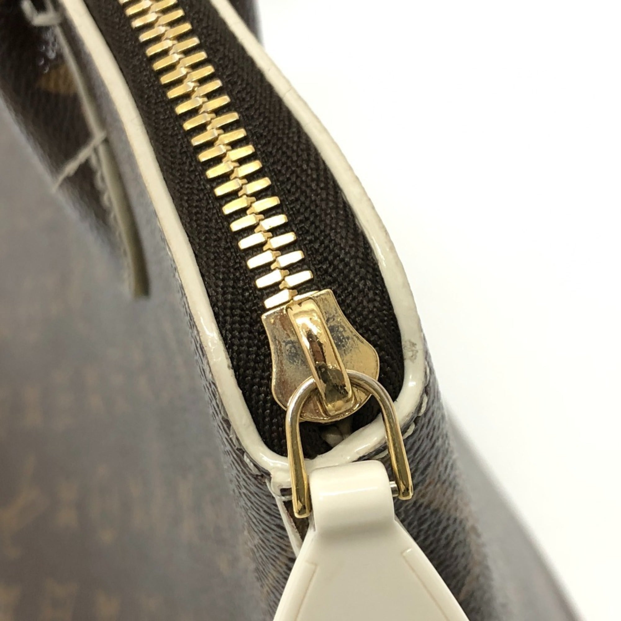 Louis Vuitton Monogram Beige Gold Brown Galle White Canvas Monogram Handbag Tote Bag (Pre-Owned)