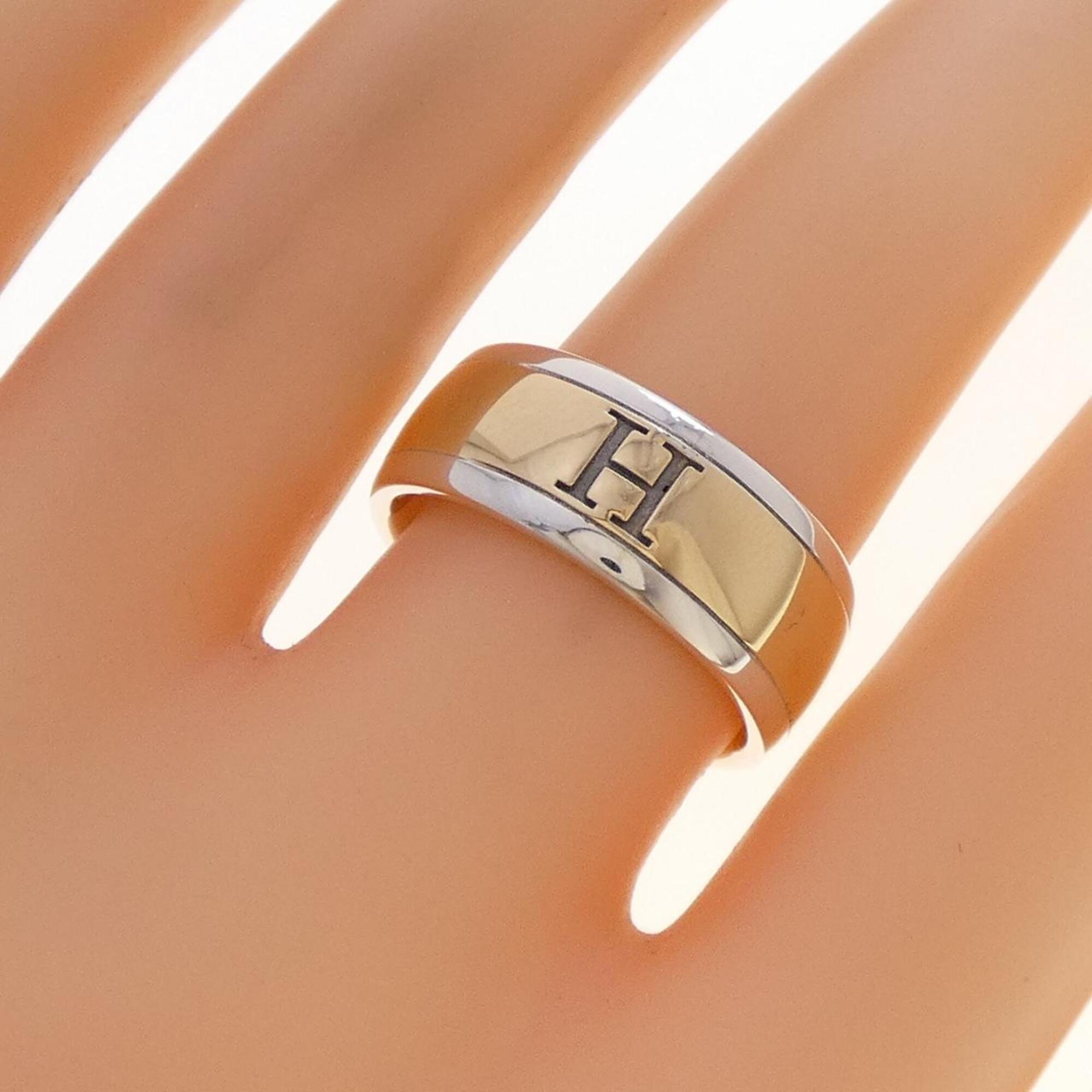 Hermes Yellow Gold (18K) Silver 925 Band Ring (Pre-Owned)