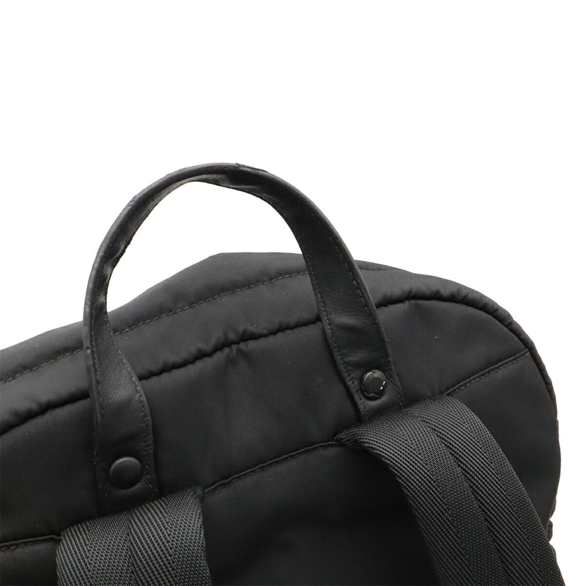 Prada Black Nero Nylon Leather Backpack (Pre-Owned)