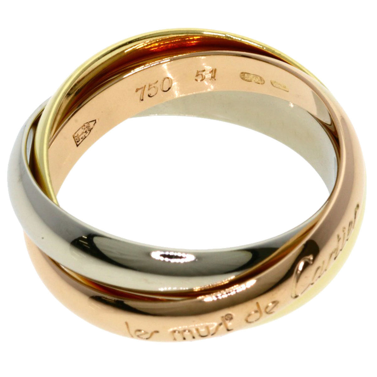 Cartier Trinity Yellow Gold (18K) Pink Gold (18K) White Gold (18K) Band Ring (Pre-Owned)