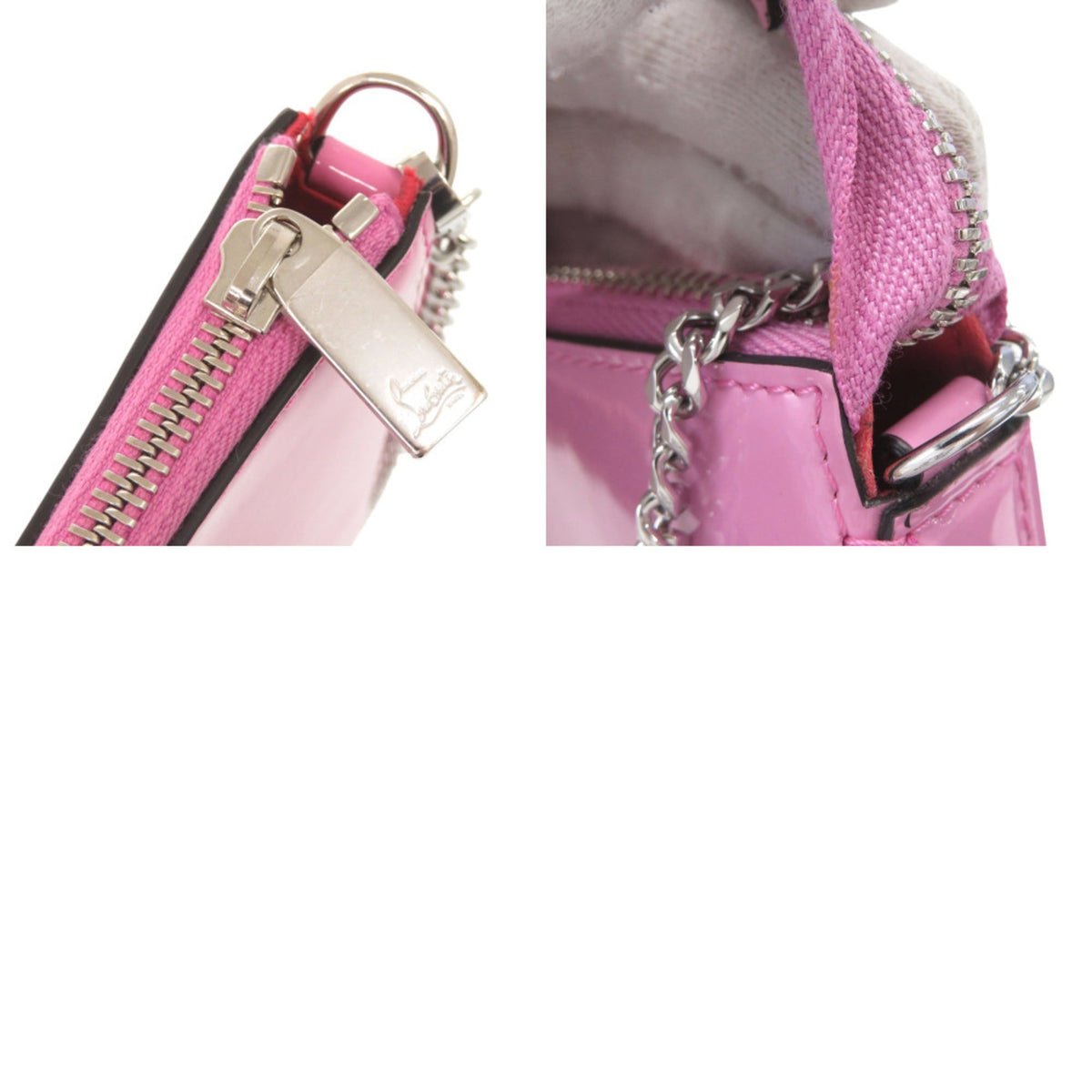 Christian Louboutin Pink Patent Leather Shoulder Bag (Pre-Owned)