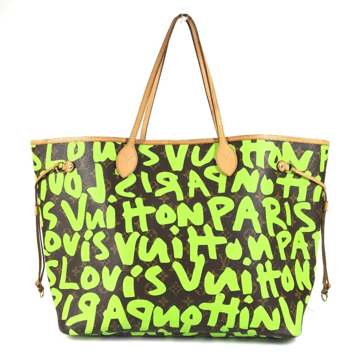 Louis Vuitton Brown Green Vert Monogram Graffiti Shoulder Bag Tote Bag (Pre-Owned)