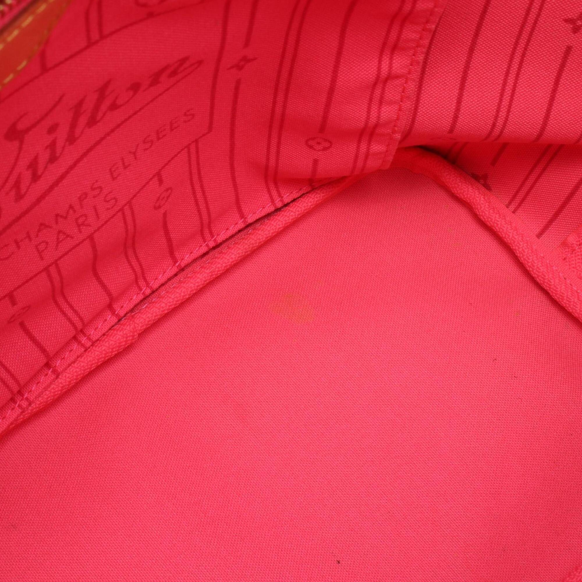 Louis Vuitton Brown Monogram Rose Multi-Color Pink Coated Canvas Leather Tote Bag (Pre-Owned)