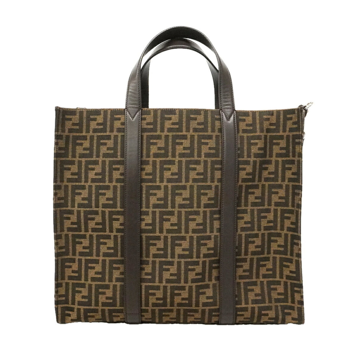 Fendi Brown Nylon Canvas Tote Bag (Pre-Owned)