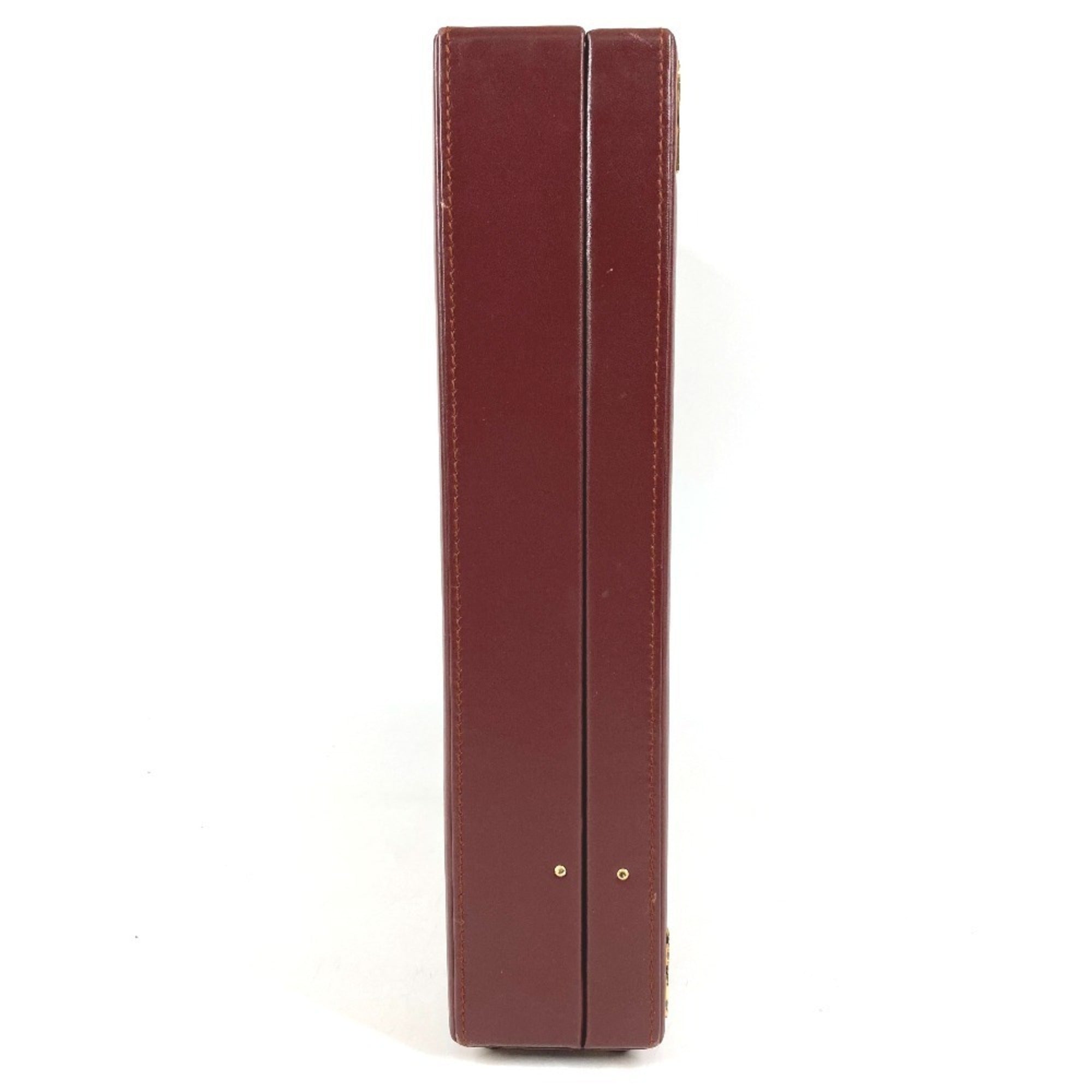 Cartier Must Wine Red Leather Attaché Case (Pre-Owned)