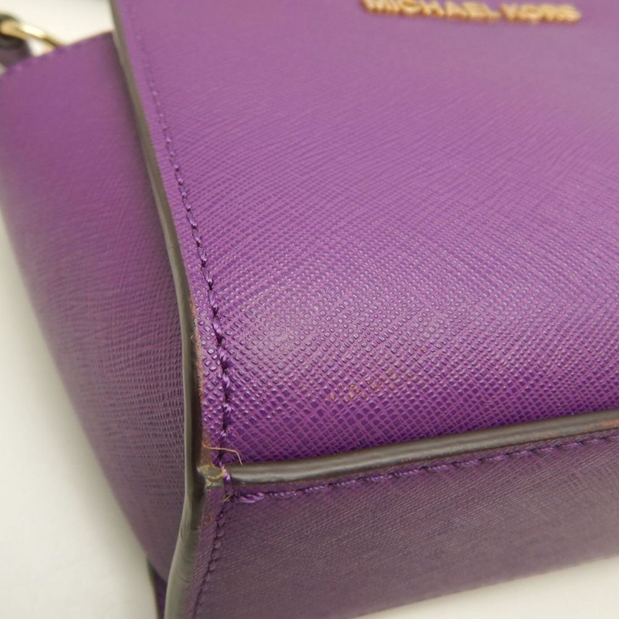 Michael Kors Purple Leather Shoulder Bag (Pre-Owned)