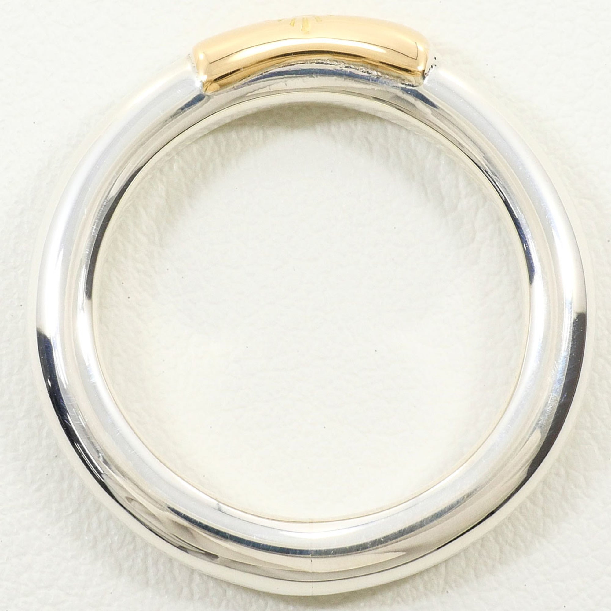 Unbranded Silver Yellow Gold Yellow Gold (18K) Silver Band Ring (Pre-Owned)
