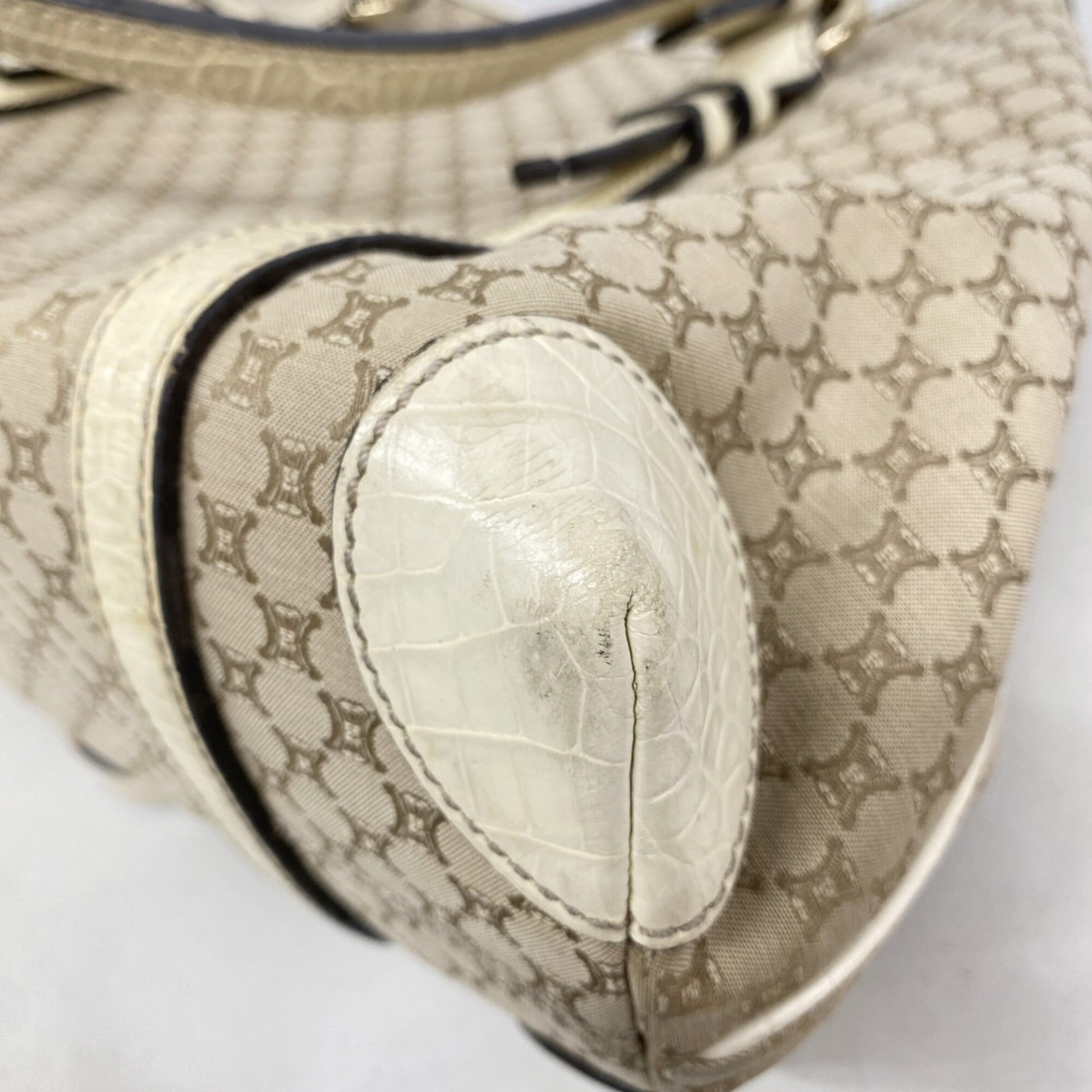 Celine Beige Nylon Canvas Tote Bag (Pre-Owned)