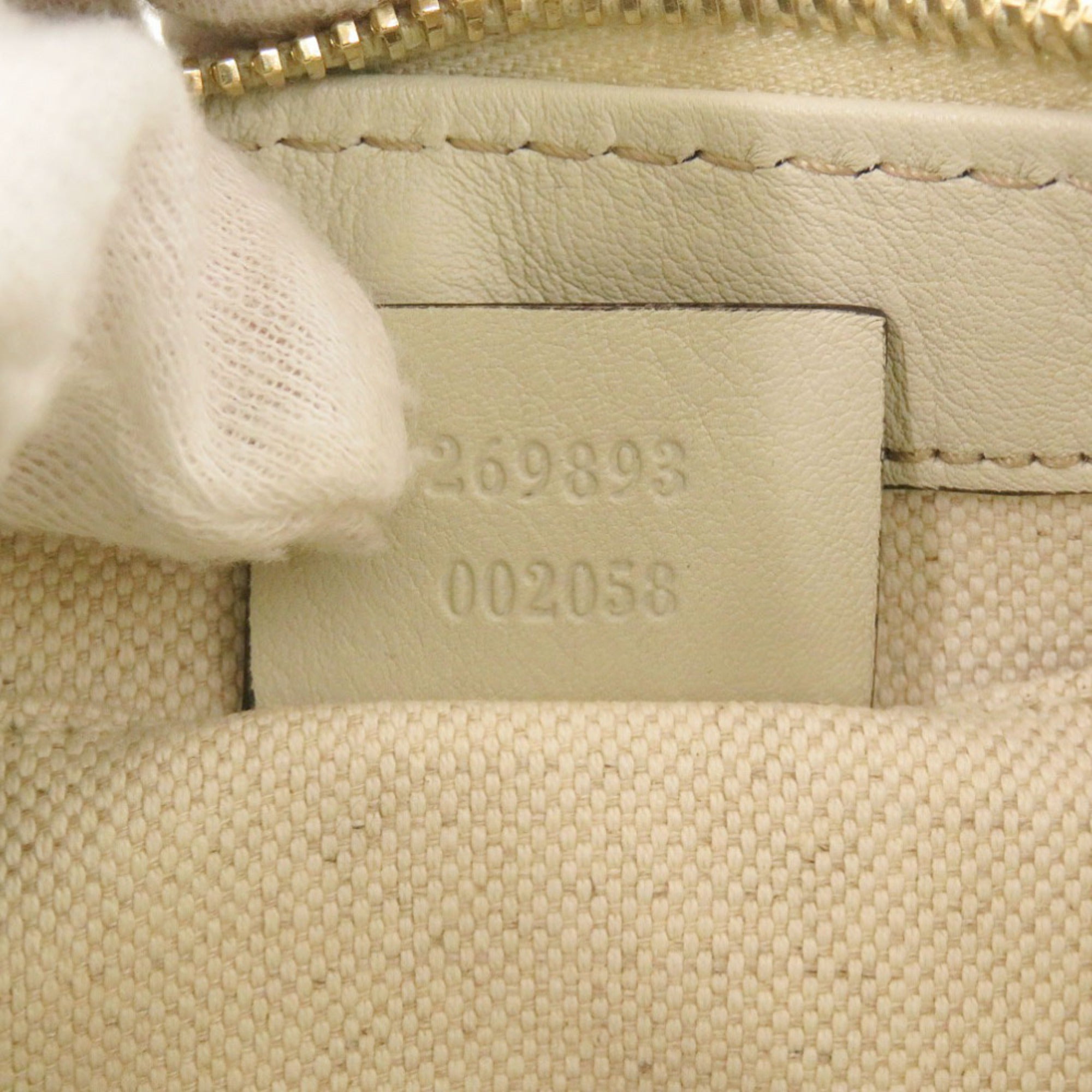 Gucci White Leather Shoulder Bag (Pre-Owned)