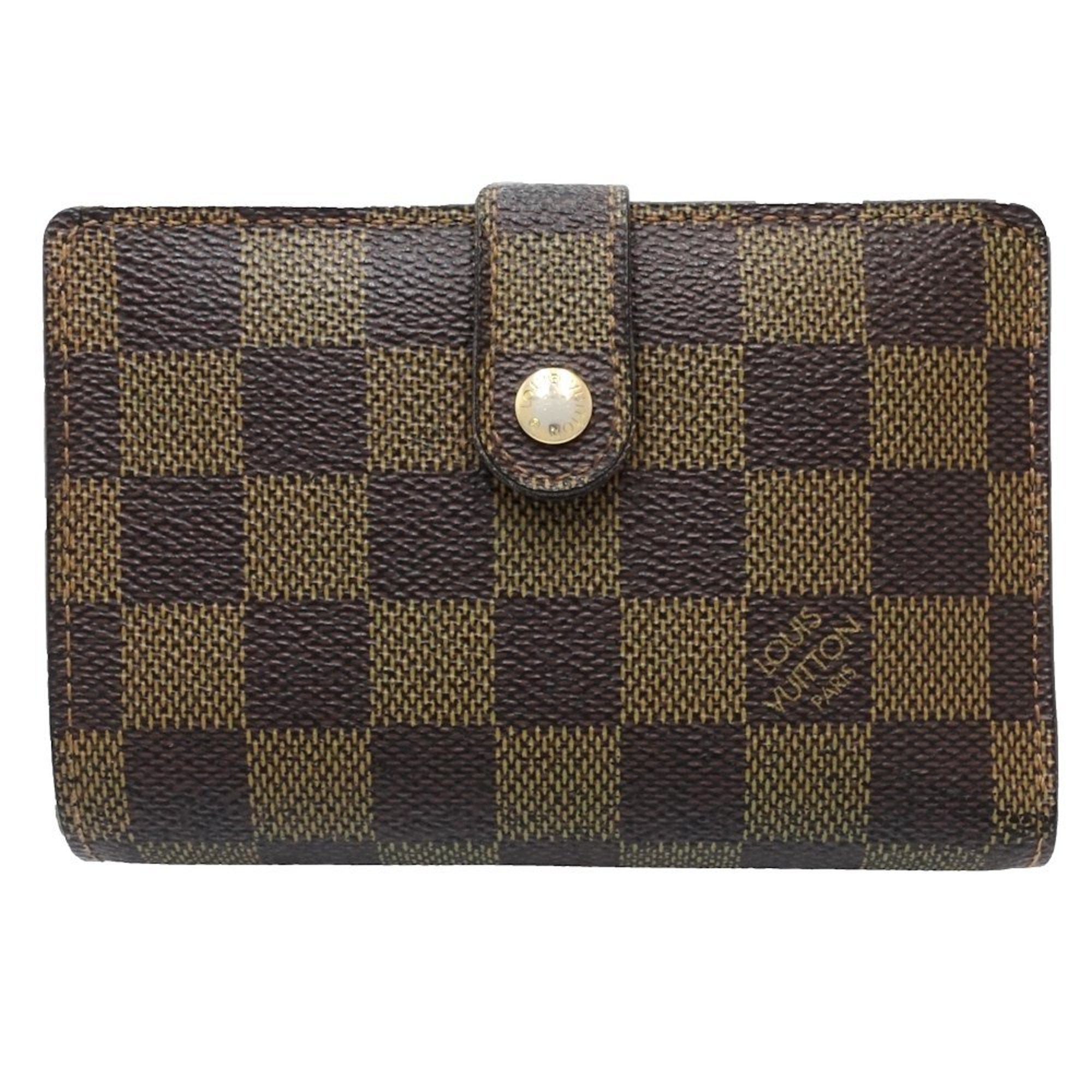 Louis Vuitton Damier Damier Canvas Ebene Damier Canvas Wallet (Bi-Fold) (Pre-Owned)