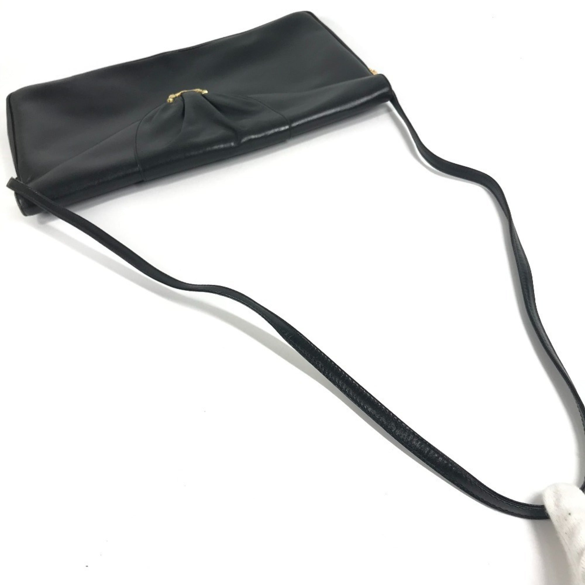 Gucci Black Leather Pochette Shoulder Bag (Pre-Owned)