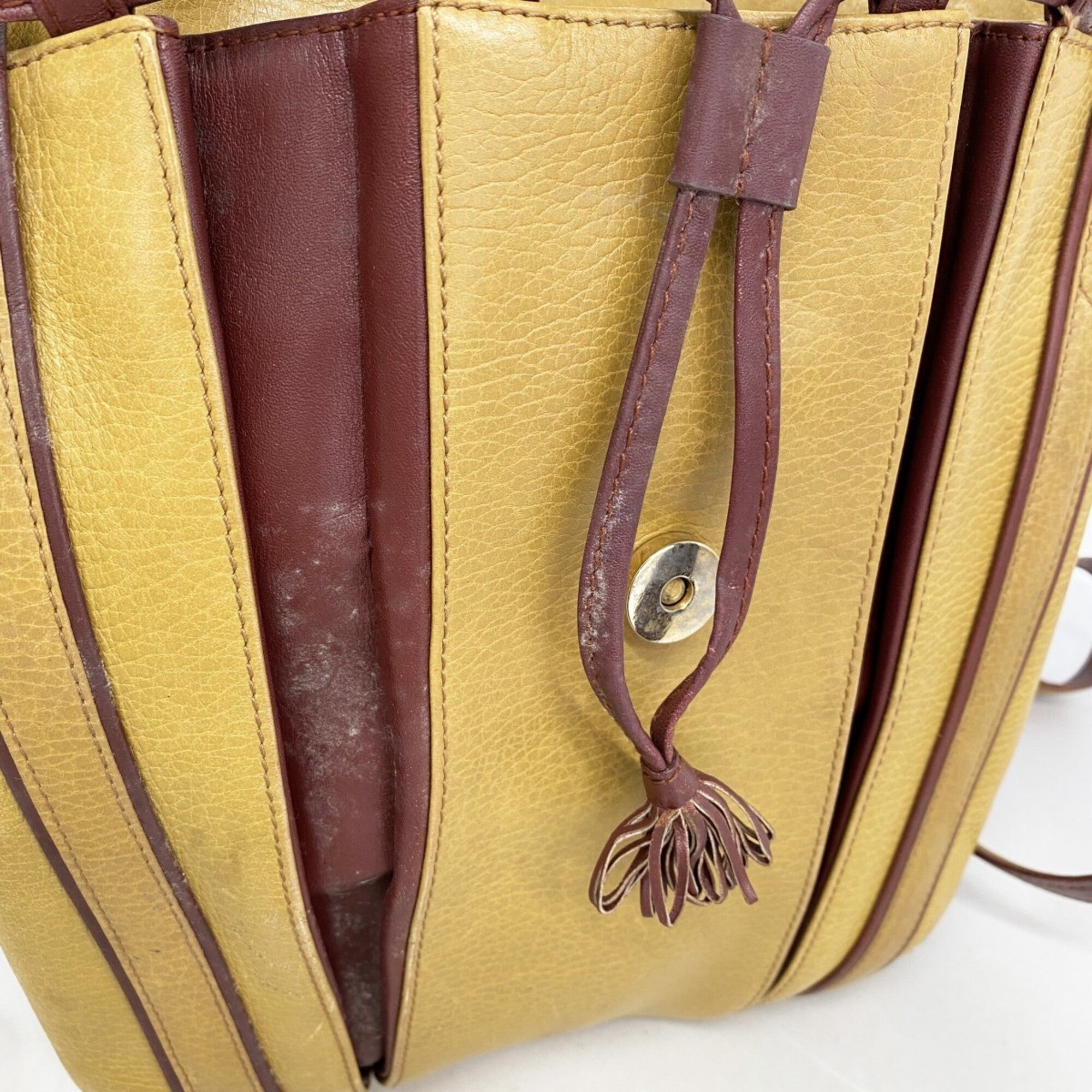 Cartier Bordeaux Brown Leather Shoulder Bag (Pre-Owned)
