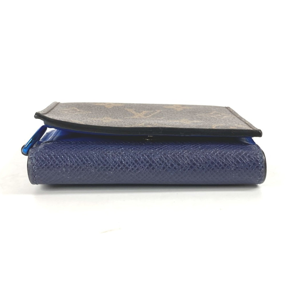 Louis Vuitton Blue Brown Monogram Wallet (Bi-Fold) (Pre-Owned)