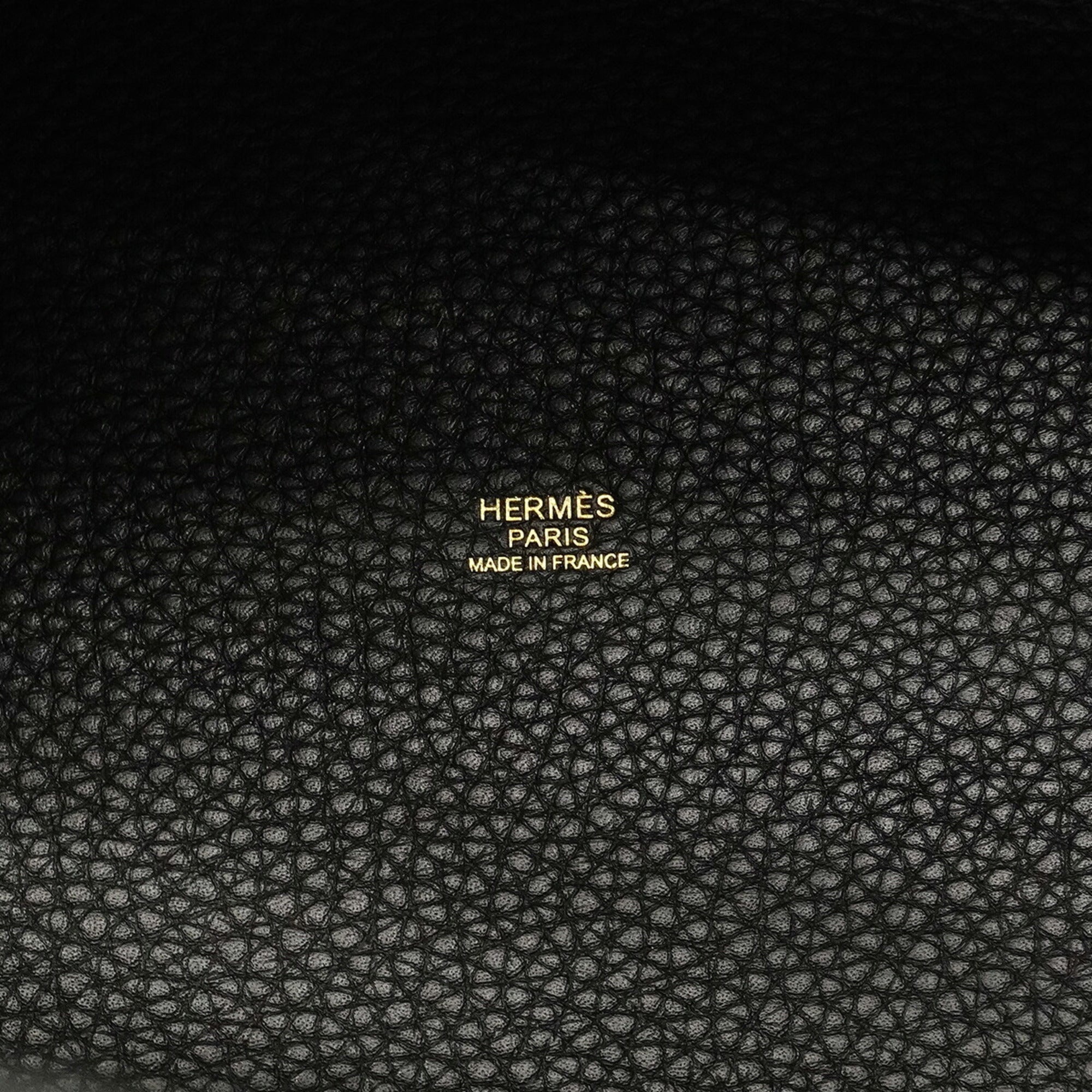 Hermes Black Taurillon Clemence Leather Handbag (Pre-Owned)