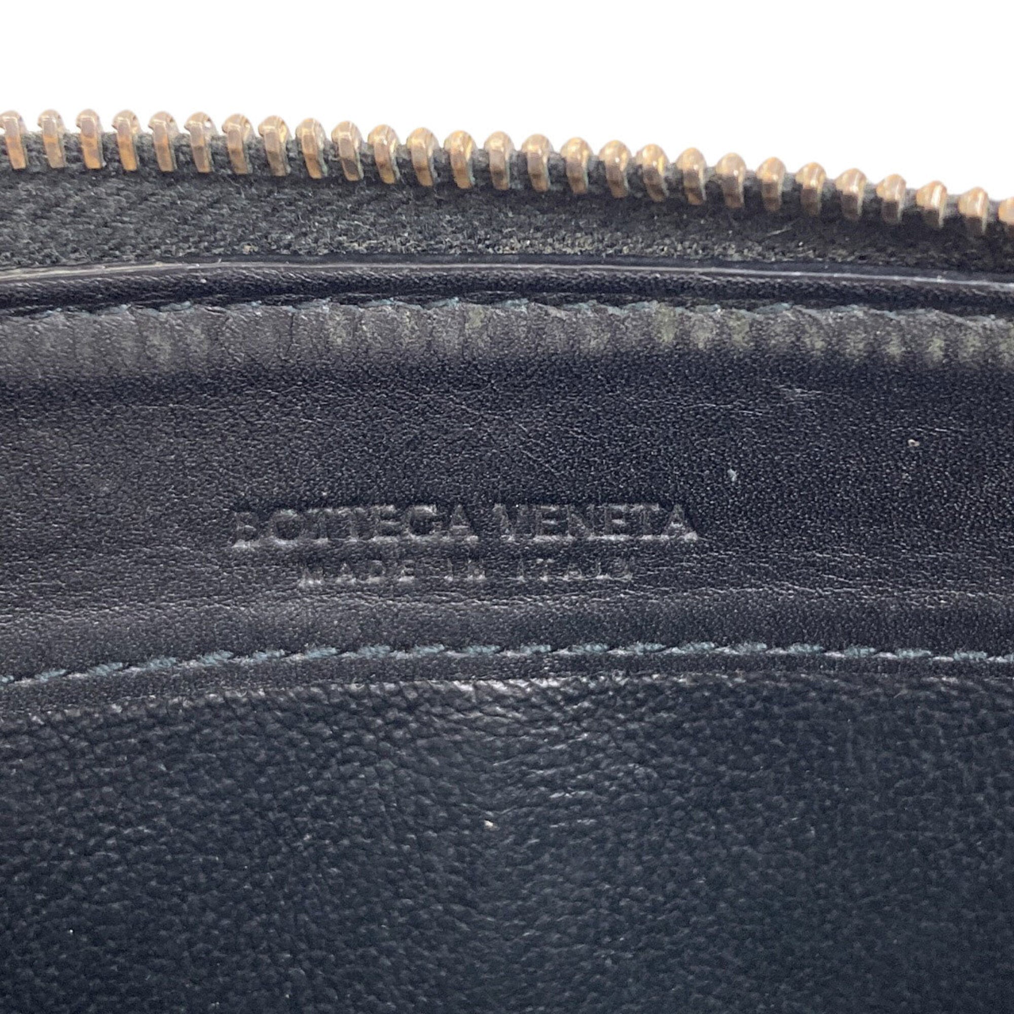 Bottega Veneta Black Leather Long Wallet (Bi-Fold) (Pre-Owned)