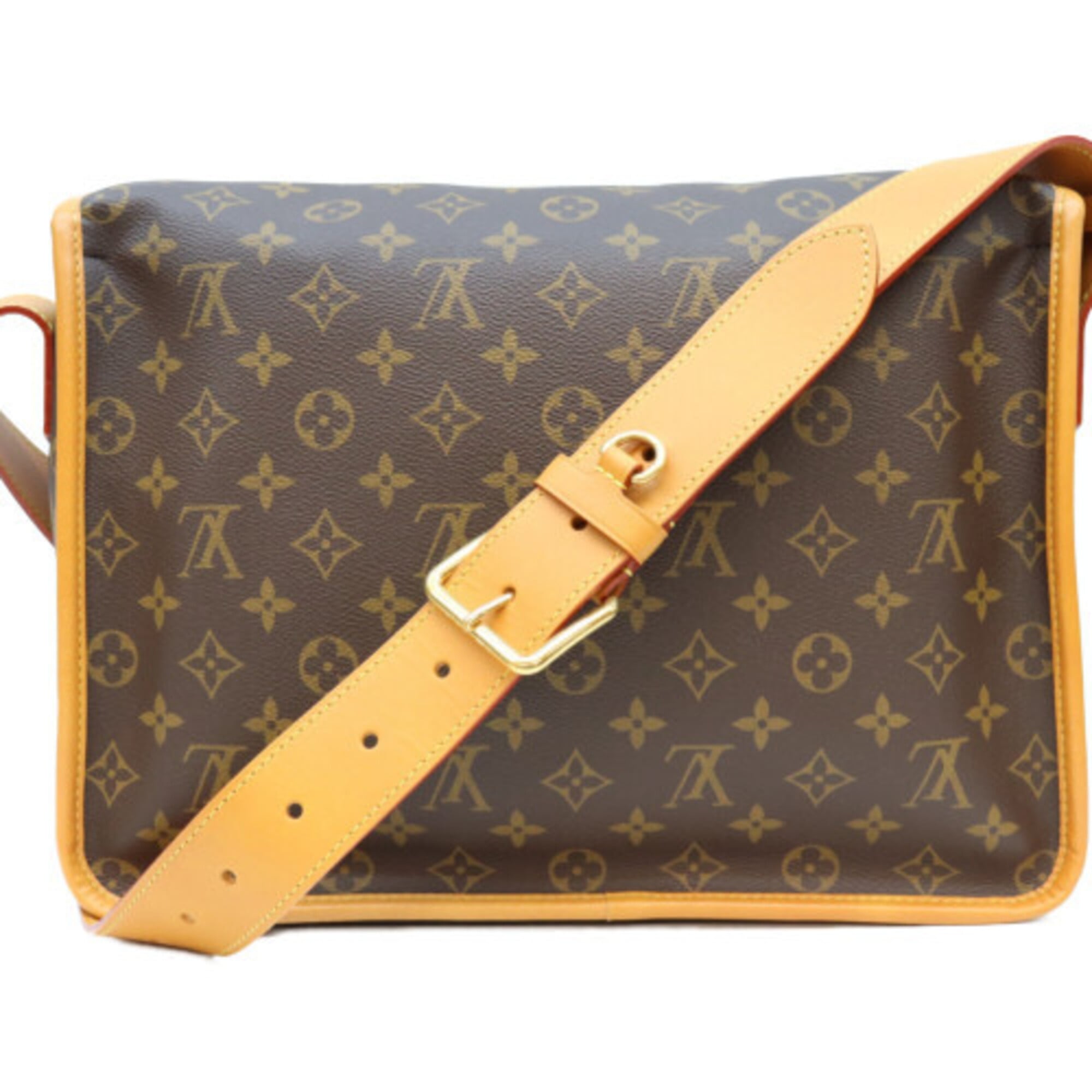 Louis Vuitton Brown Monogram Messenger Bag Shoulder Bag (Pre-Owned)