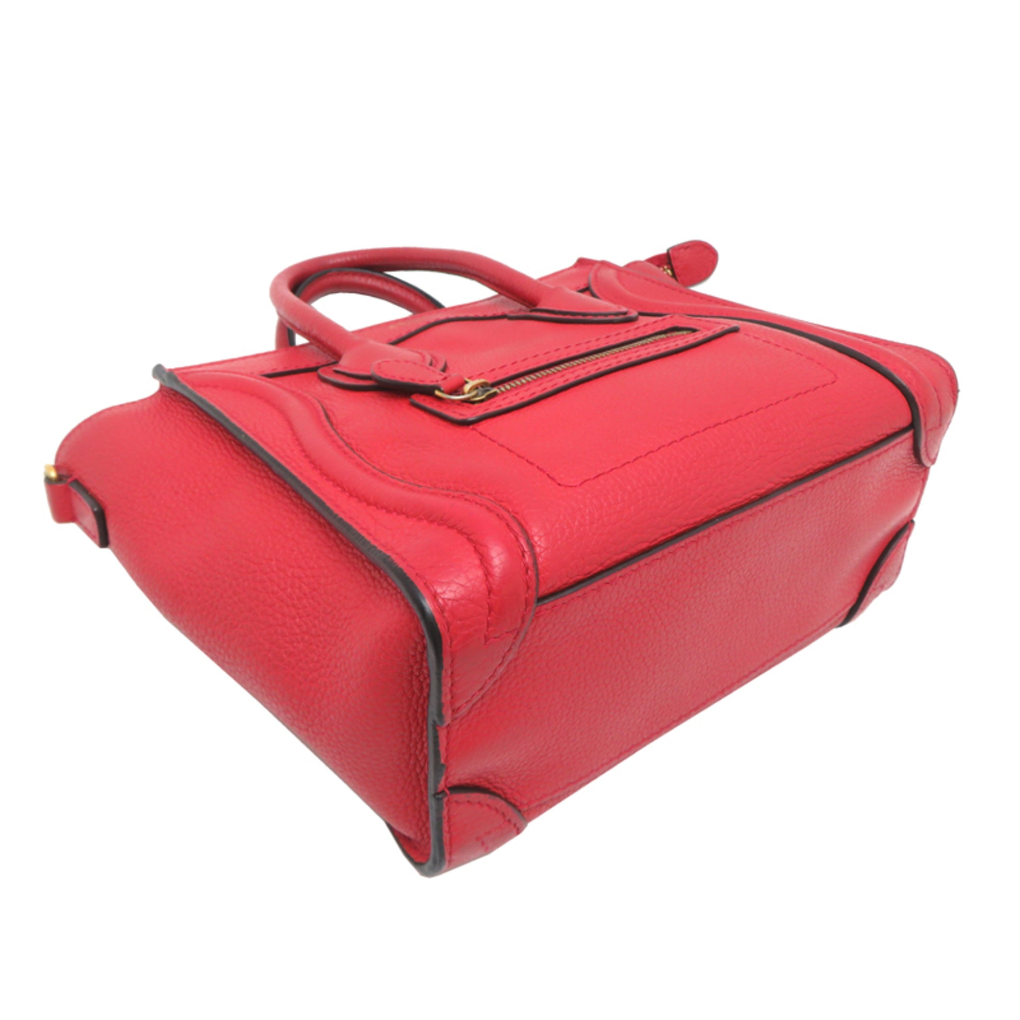 Celine Red Color Leather Handbag (Pre-Owned)