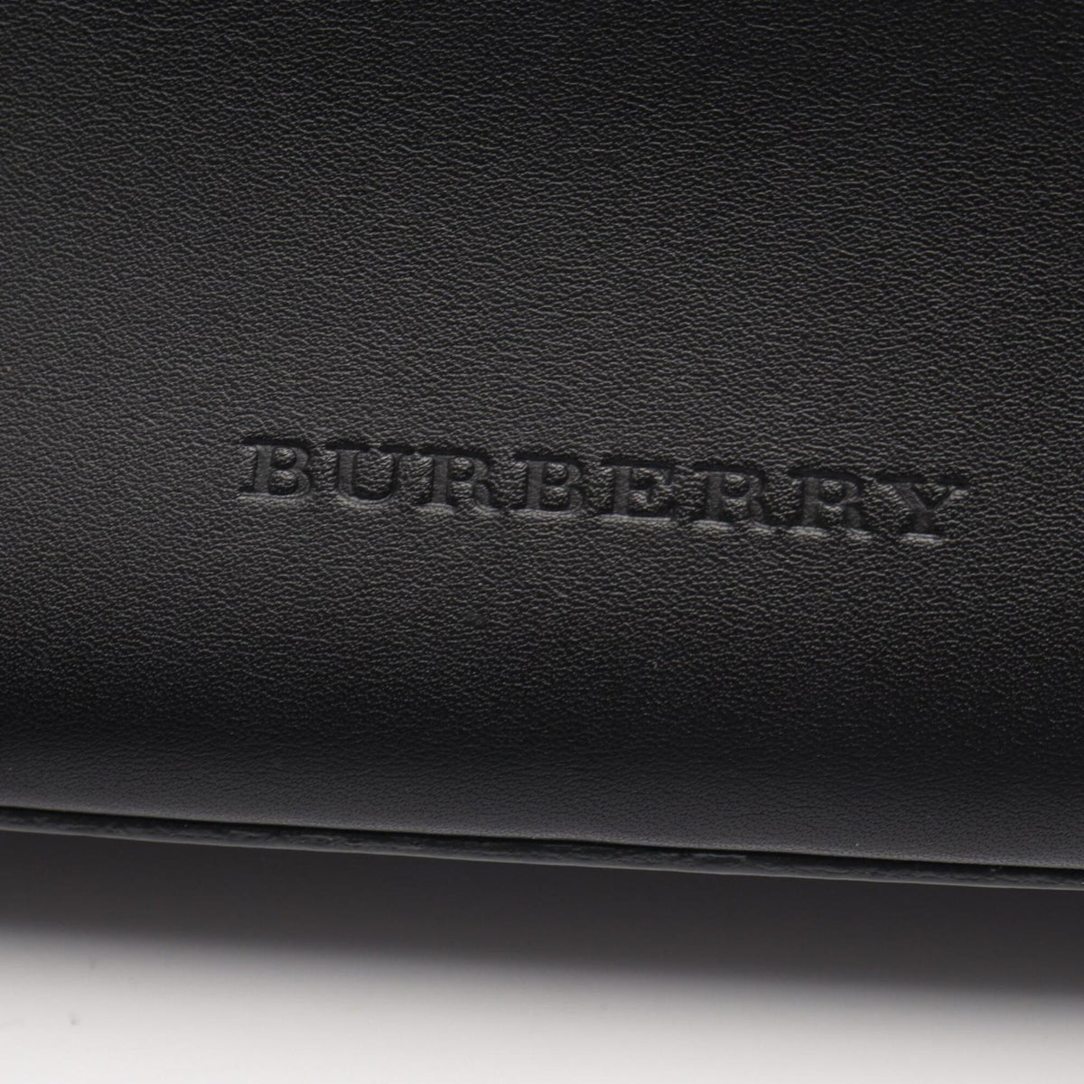 Burberry Black Leather Handbag Shoulder Bag (Pre-Owned)