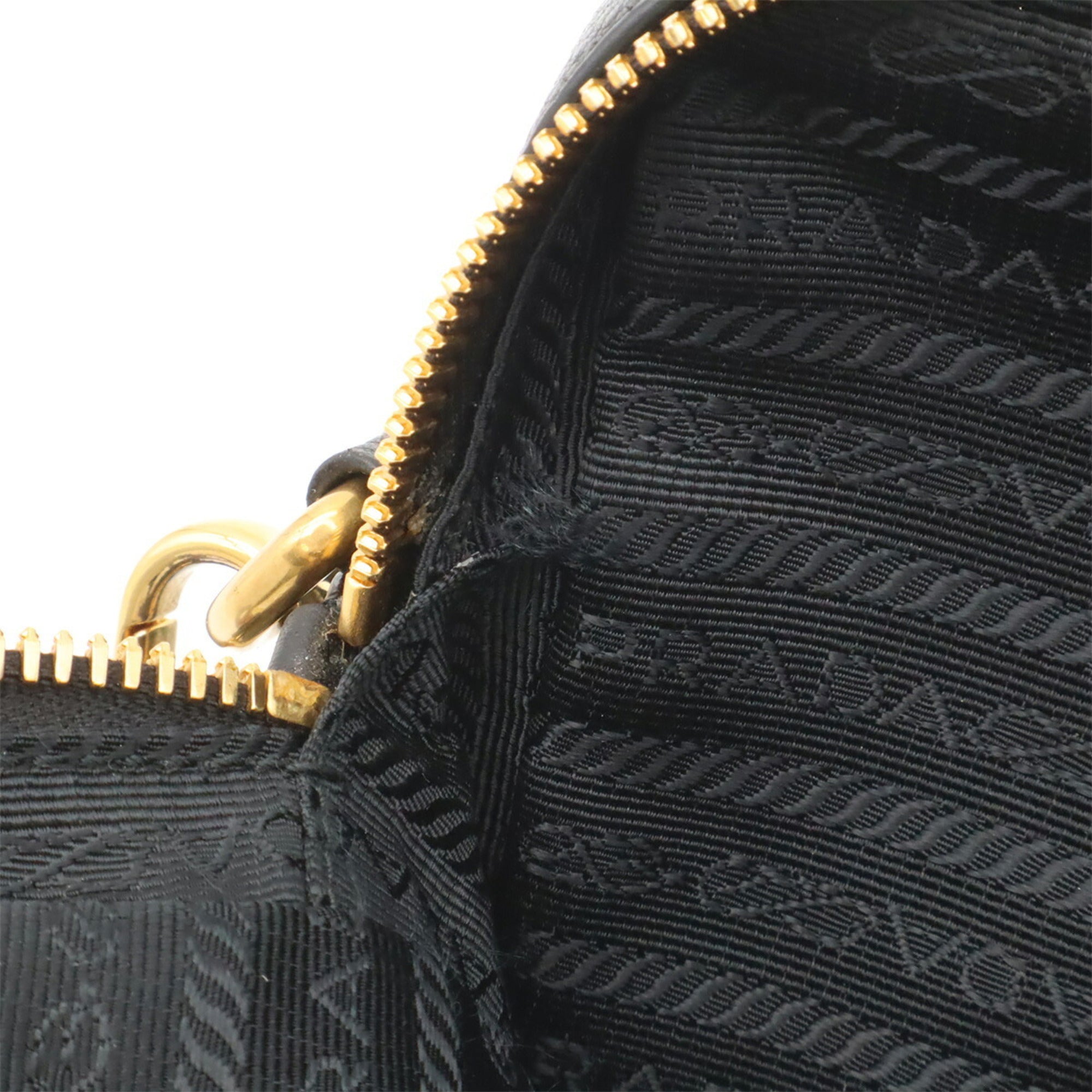 Prada Black Nero Leather Clutch Bag Shoulder Bag (Pre-Owned)
