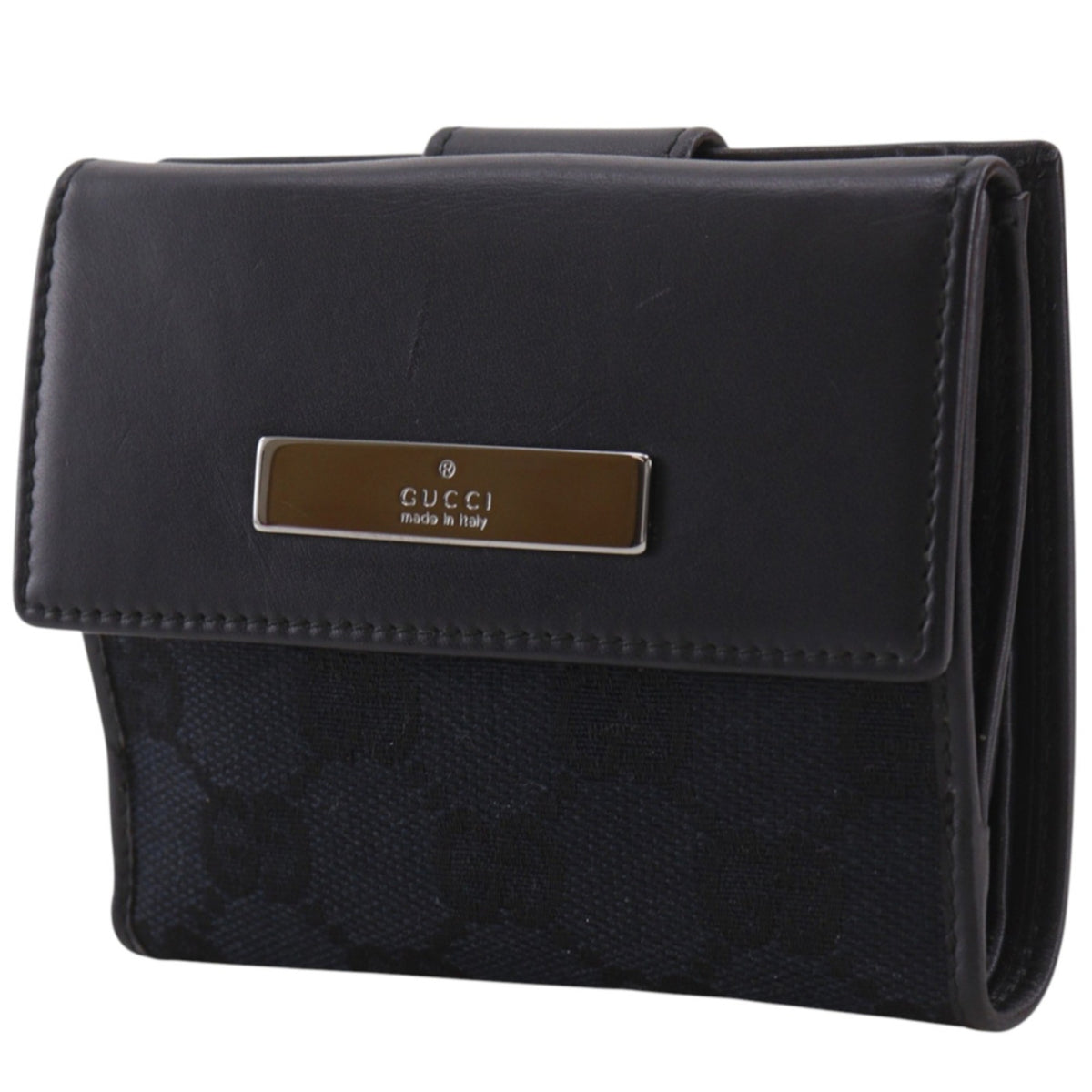 Gucci Black Gg Canvas Wallet (Bi-Fold) (Pre-Owned)