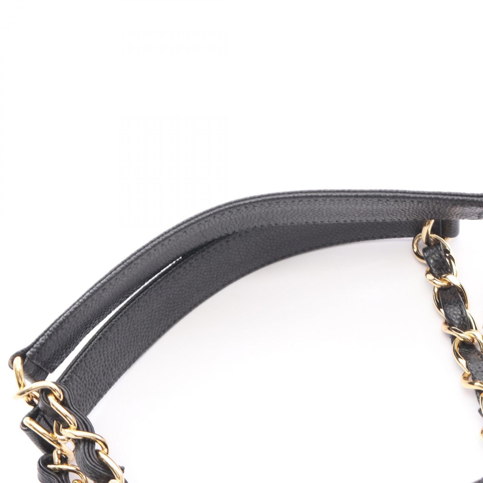 Chanel Black Grained Calfskin Handbag Tote Bag (Pre-Owned)