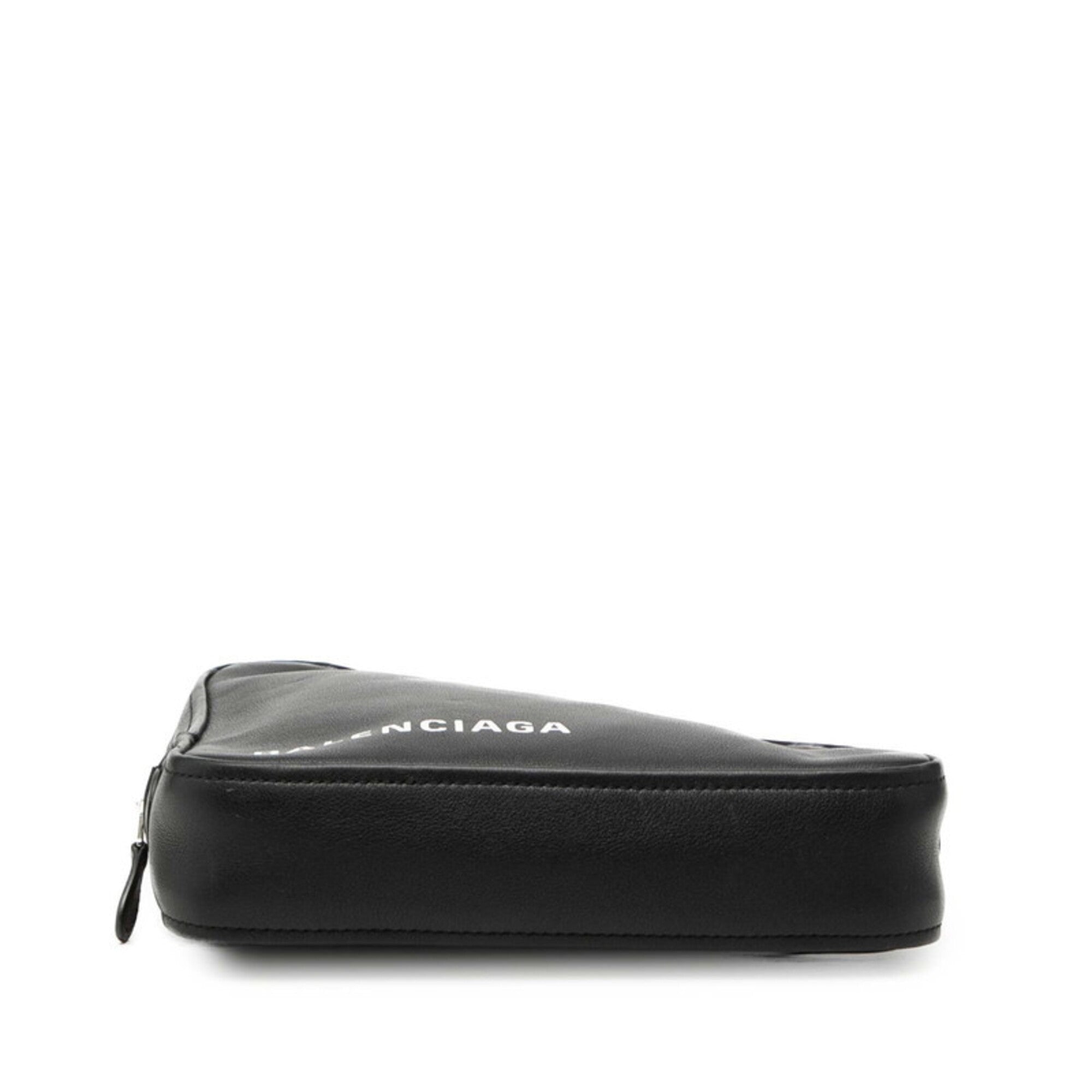 Balenciaga Black Leather Clutch Bag (Pre-Owned)