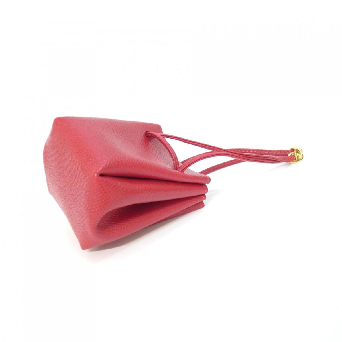Hermes Rouge Vif Courchevel Leather Handbag Pouch (Pre-Owned)