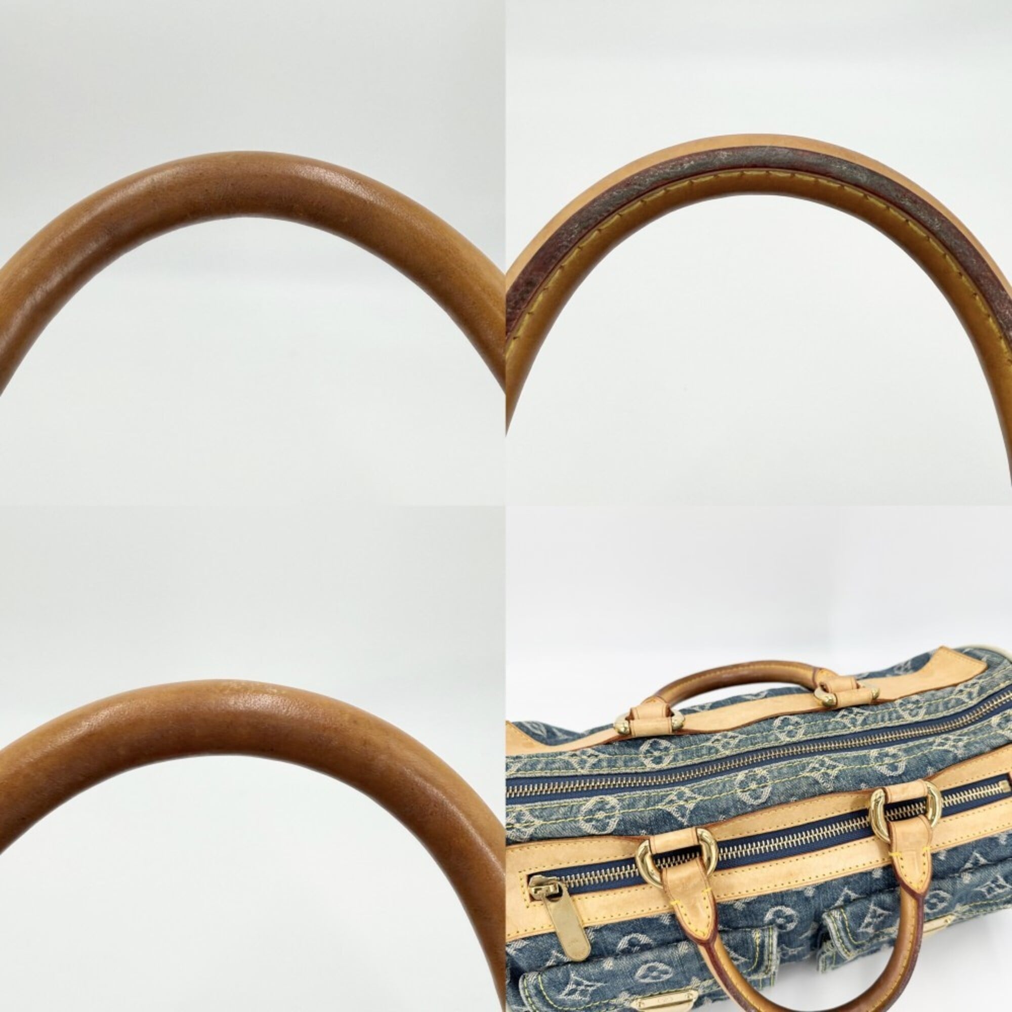 Louis Vuitton Blue Monogram Denim Handbag (Pre-Owned)