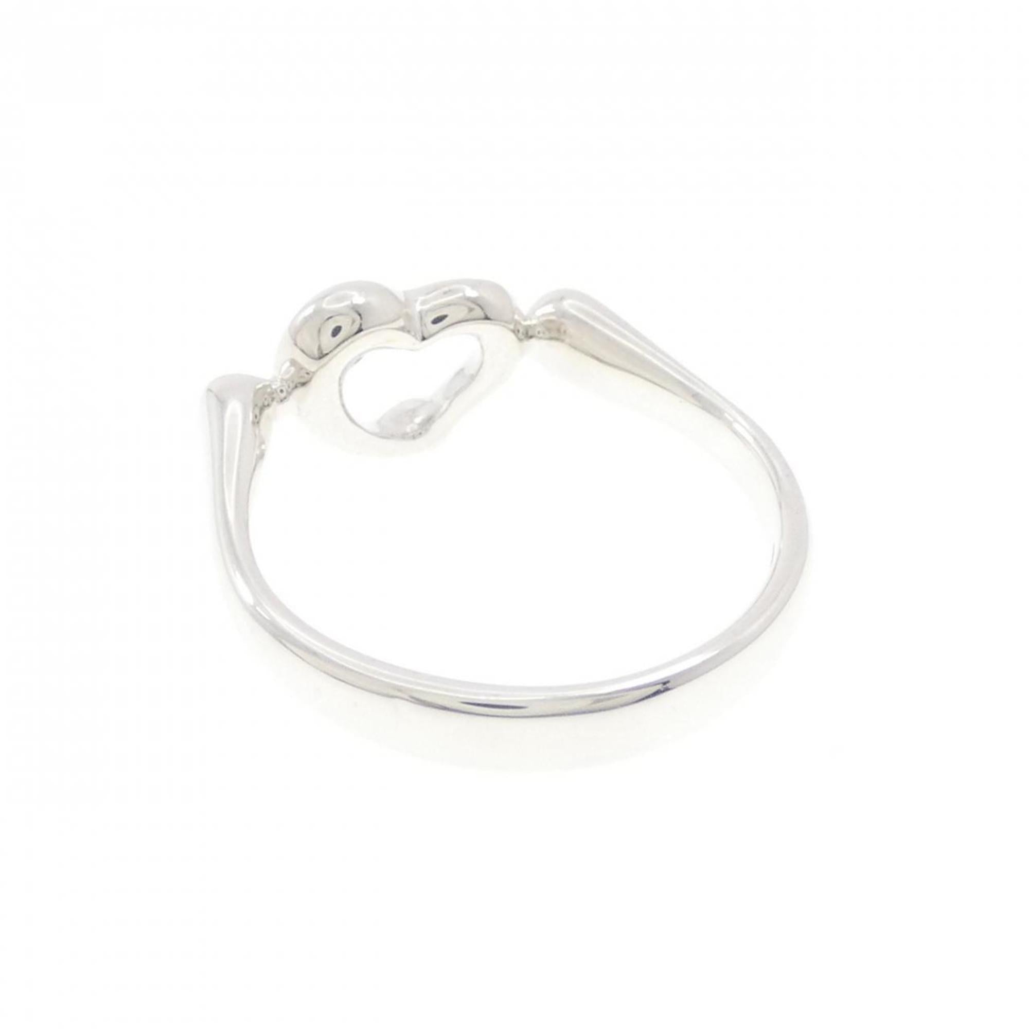 Tiffany Open Heart Silver 925 Band Ring (Pre-Owned)