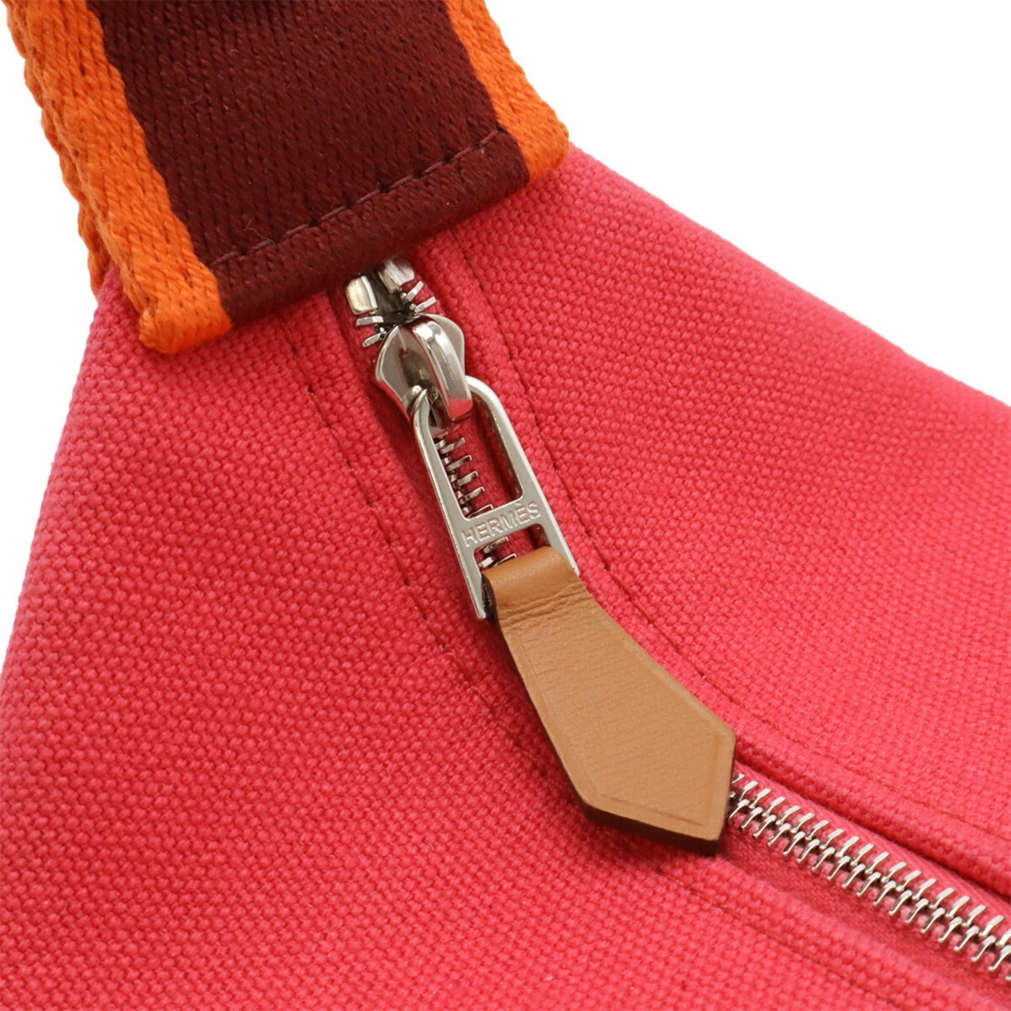 Hermes Pink Canvas Handbag Pouch (Pre-Owned)