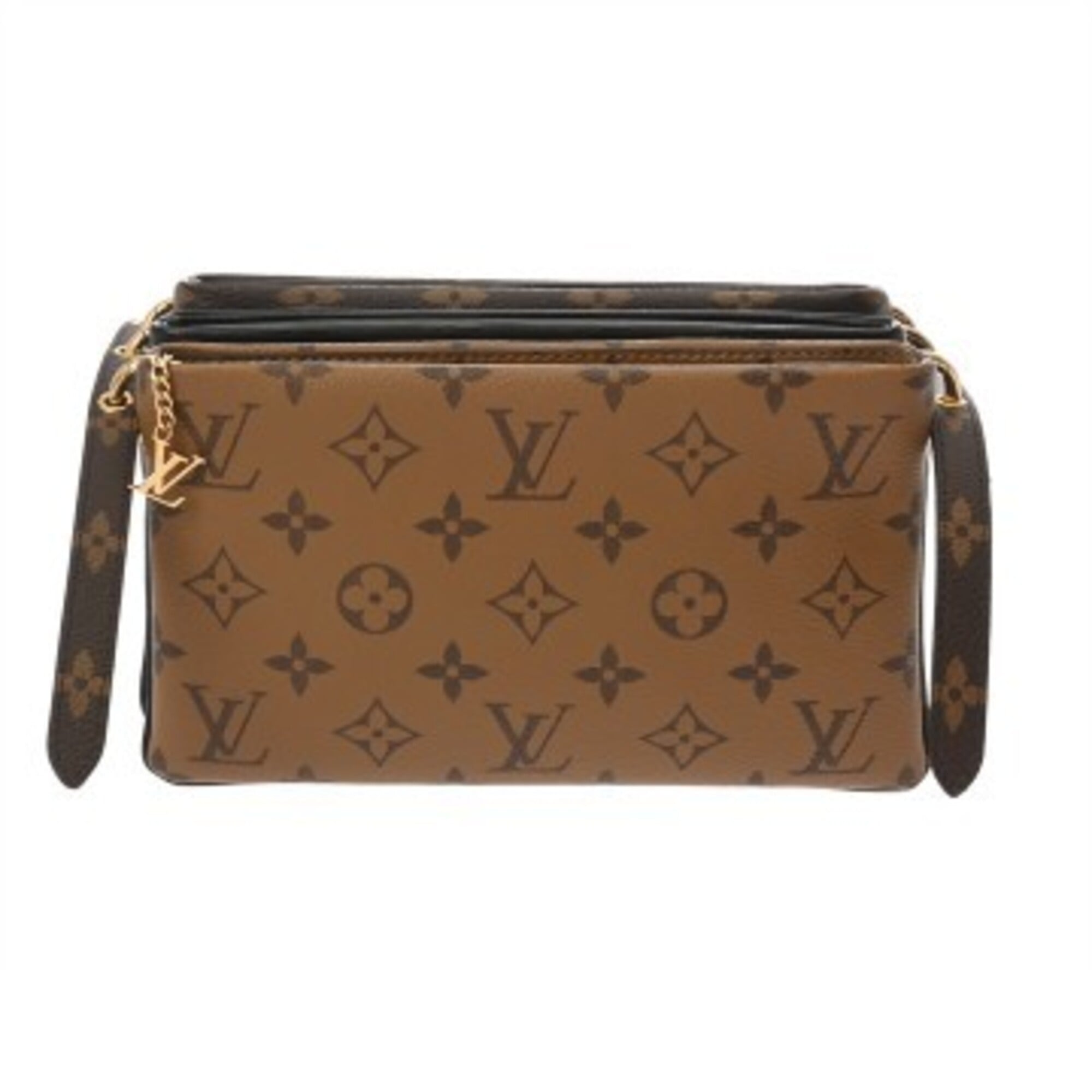 Louis Vuitton Black Brown Monogram Canvas Pochette Shoulder Bag (Pre-Owned)