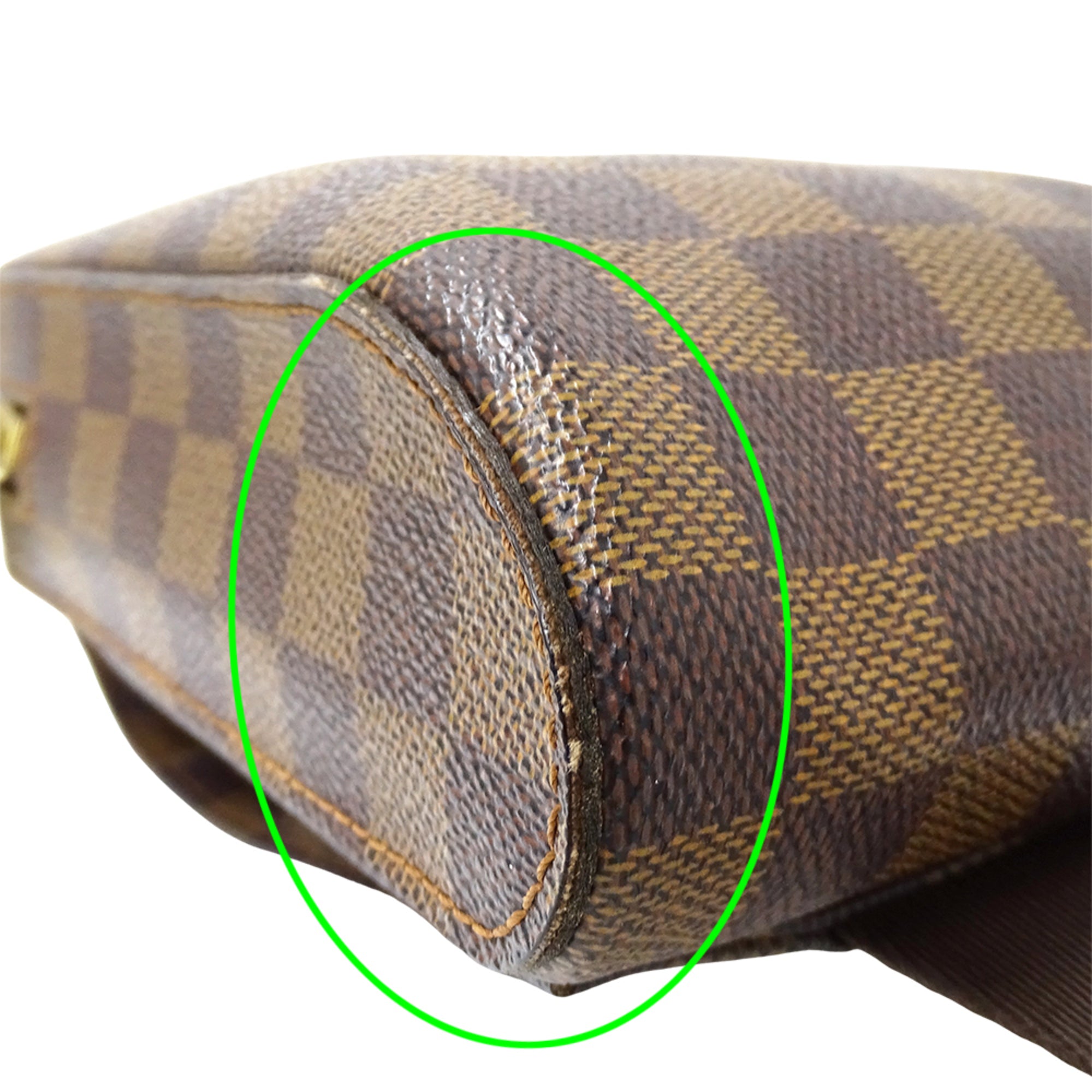 Louis Vuitton Brown Damier Canvas Handbag Sling Bag (Pre-Owned)