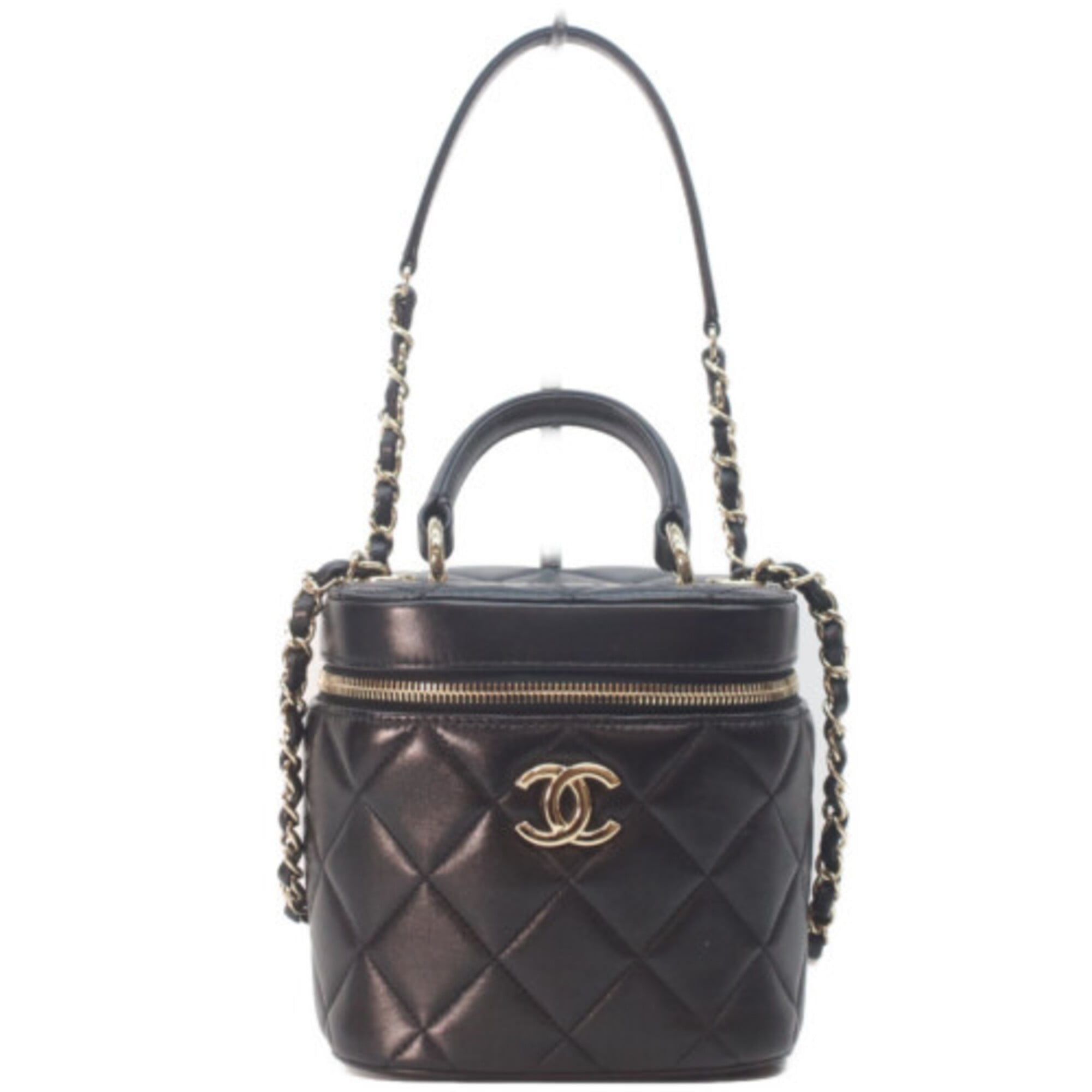 Chanel Black Leather Shoulder Bag (Pre-Owned)